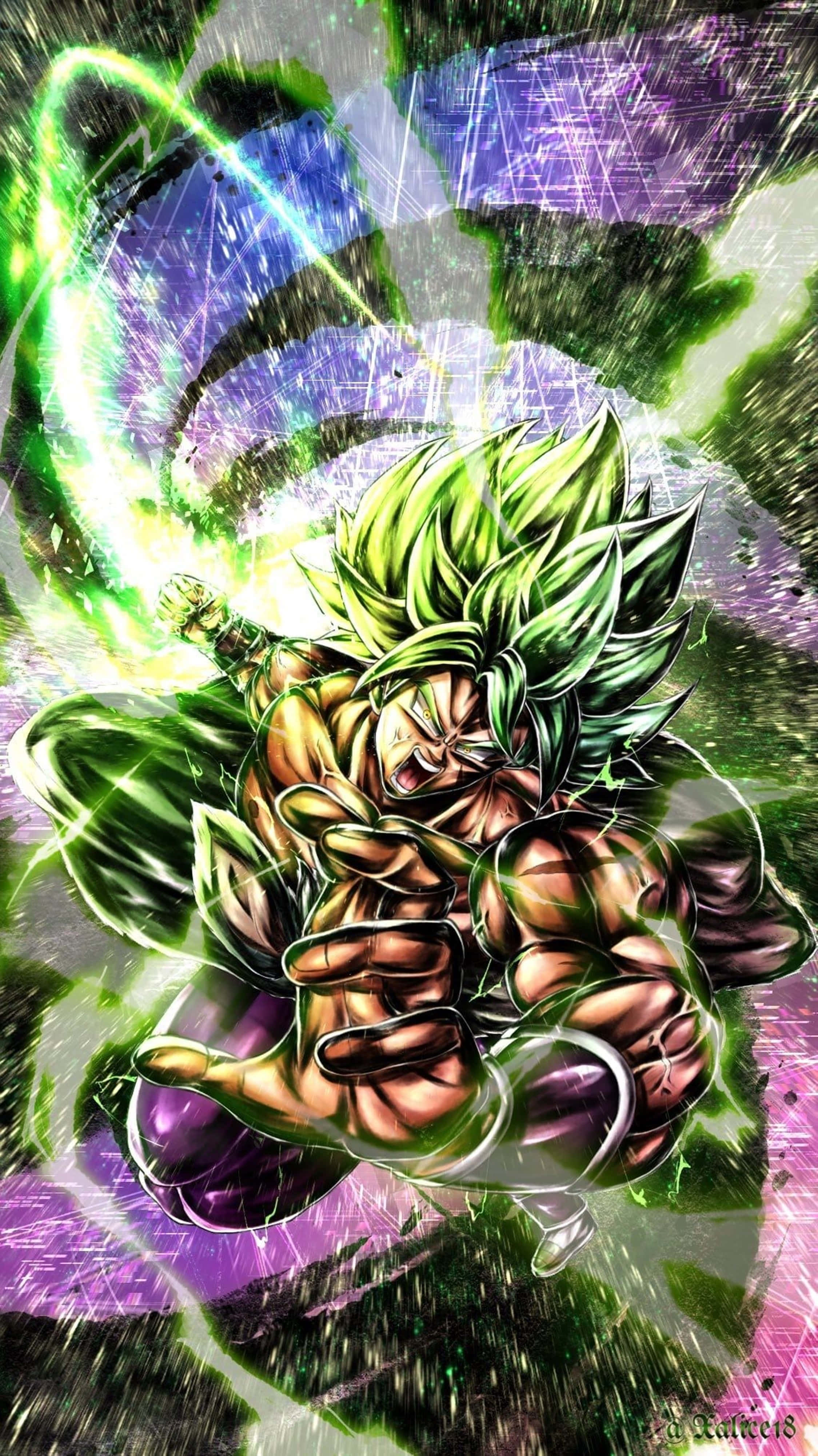 Broly, 4K, green-haired, 4K Phone Wallpaper
