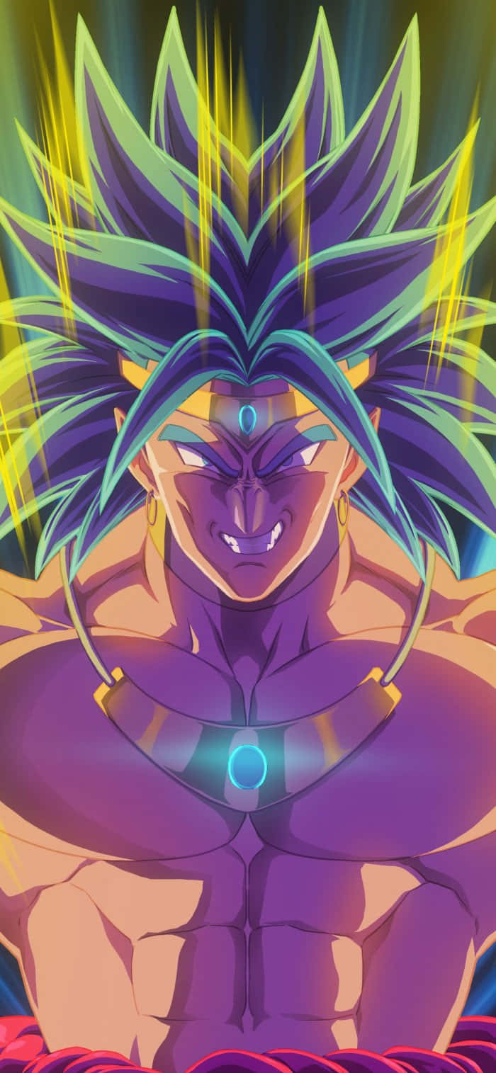 Broly, iPhone, spiky purple and green hair, HD Phone Wallpaper