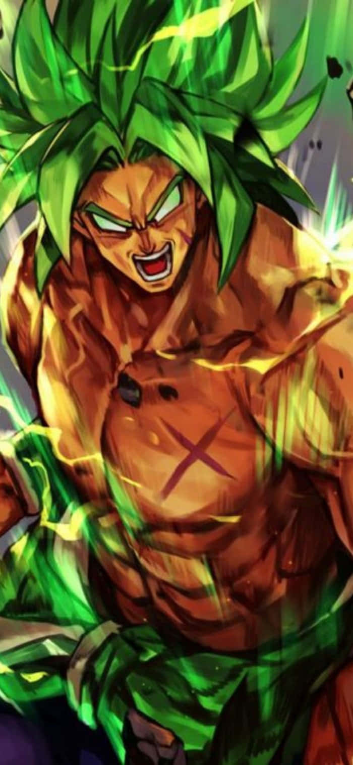 Broly, iPhone, spiky green hair, HD Phone Wallpaper