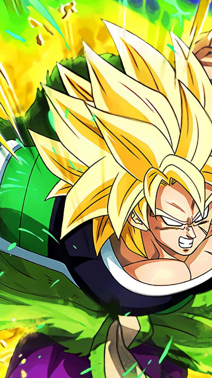 Broly, iPhone, spiky golden hair, SD Phone Wallpaper