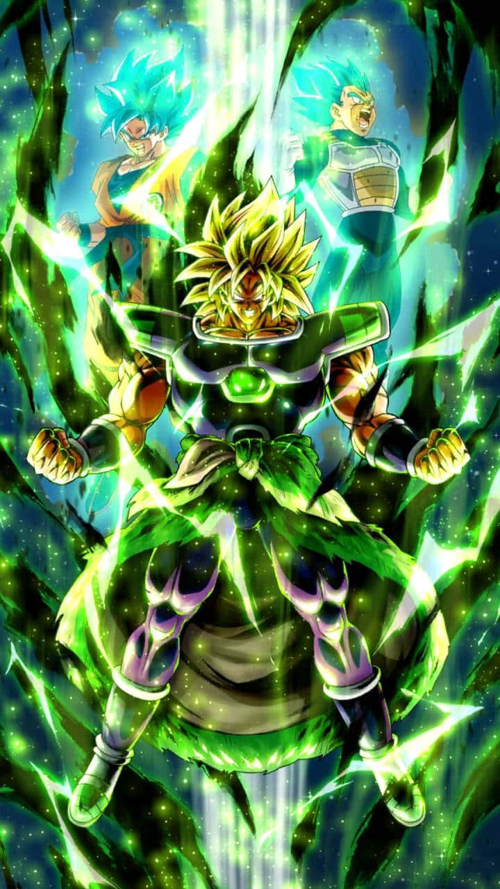Broly, anime warrior, spiky golden hair, HD Phone Wallpaper