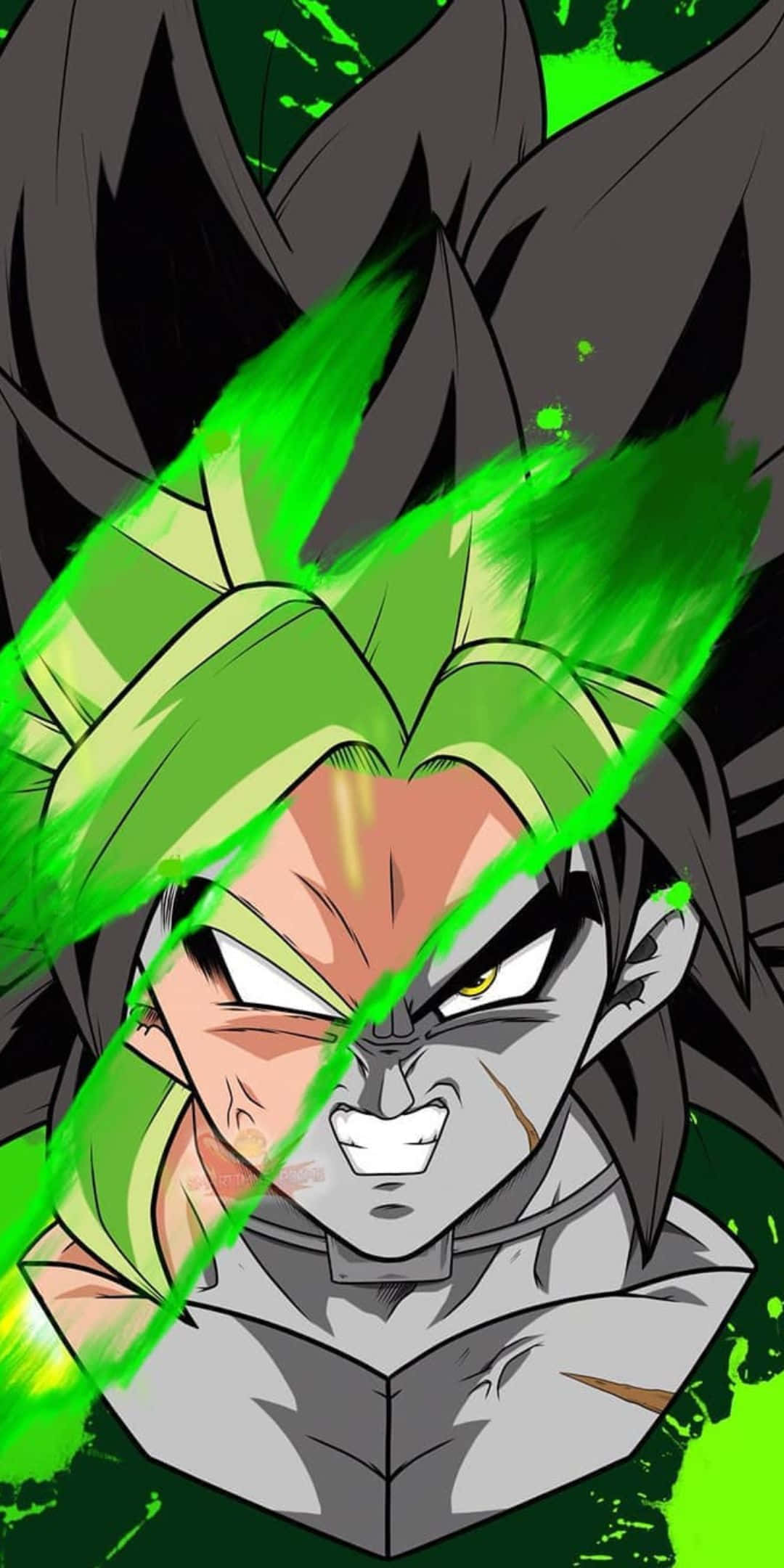 Broly, iPhone, spiky green and black hair, Full HD Phone Wallpaper