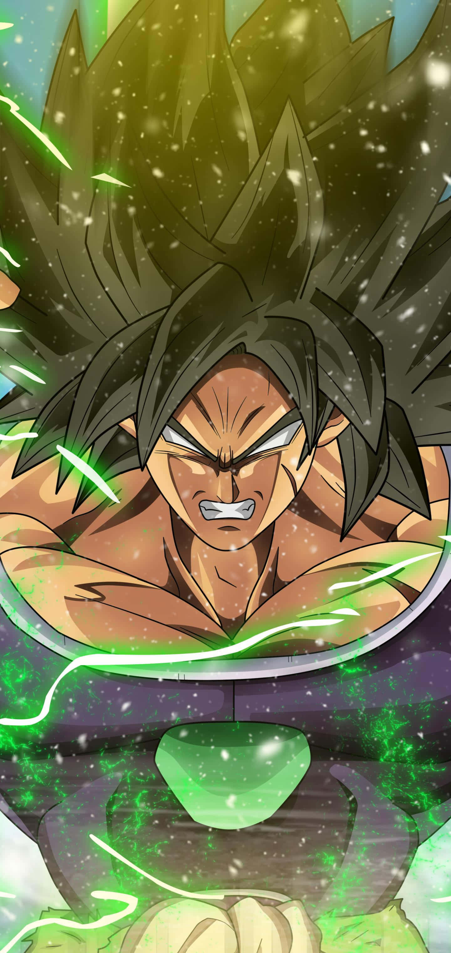 Broly, anime warrior, spiky black hair, 2K Phone Wallpaper