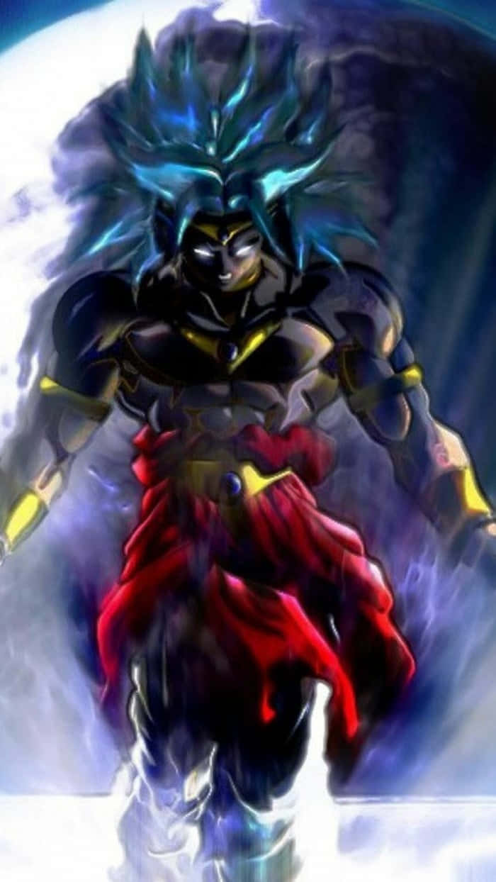 Broly, iPhone, spiky blue hair, SD Phone Wallpaper