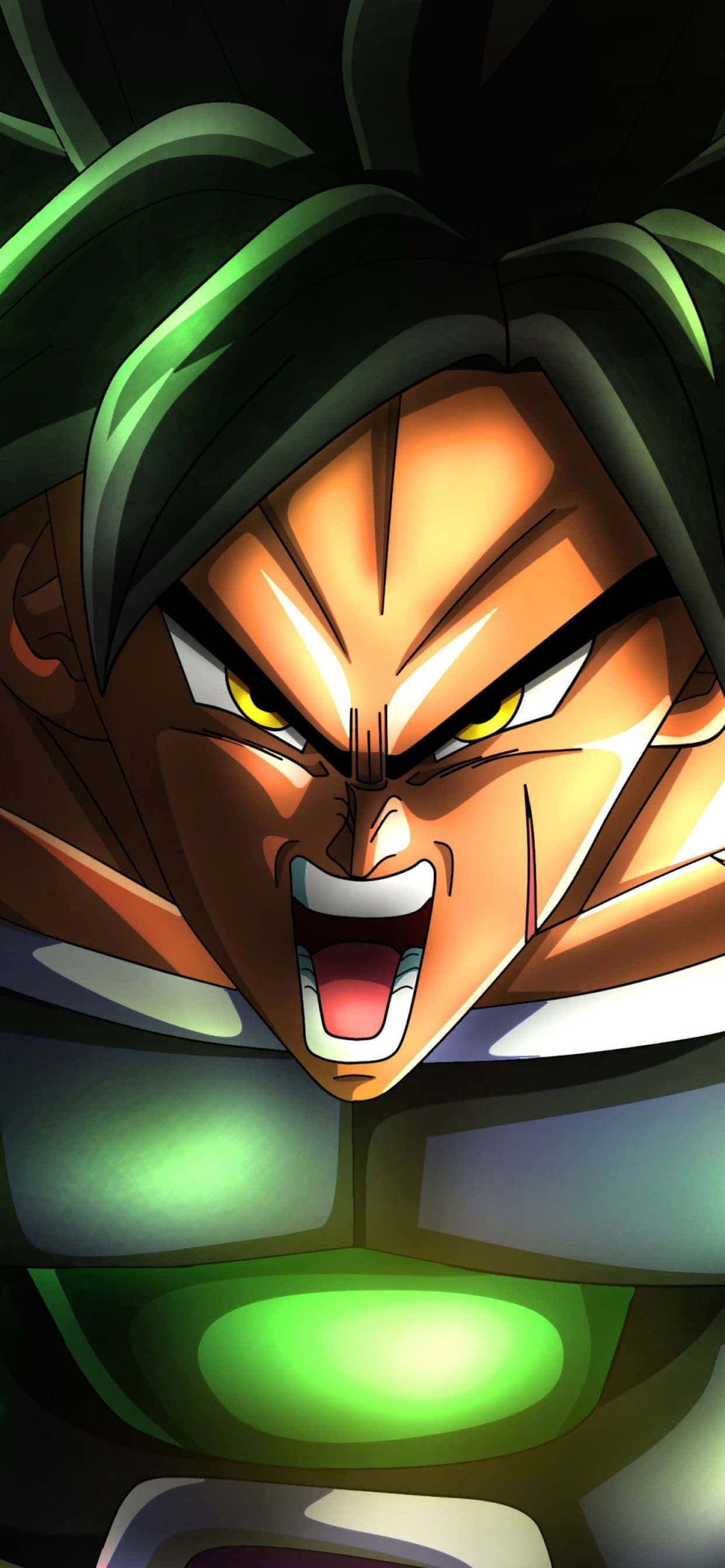 Broly, anime character, green hair, 2K Phone Wallpaper