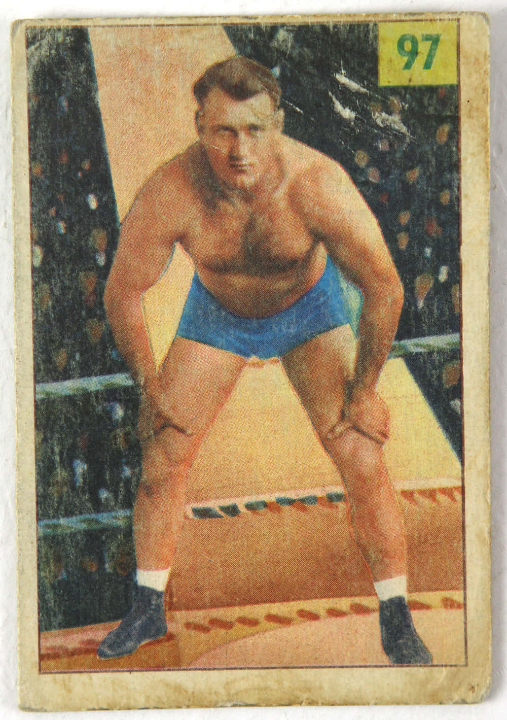 Bronko Nagurski, vintage trading card, blue trunks, HD Phone Wallpaper