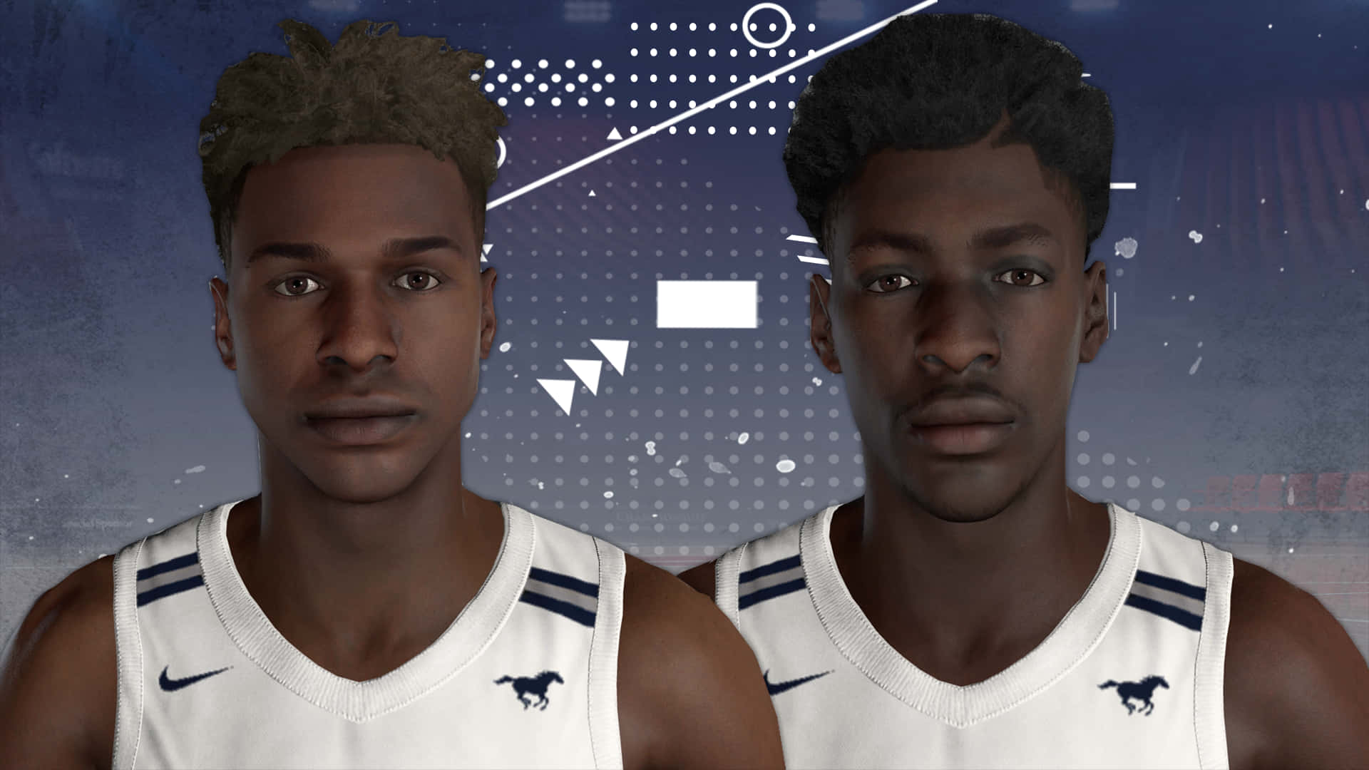 Bronny James, white jerseys, blue stripes, Full HD Desktop Wallpaper