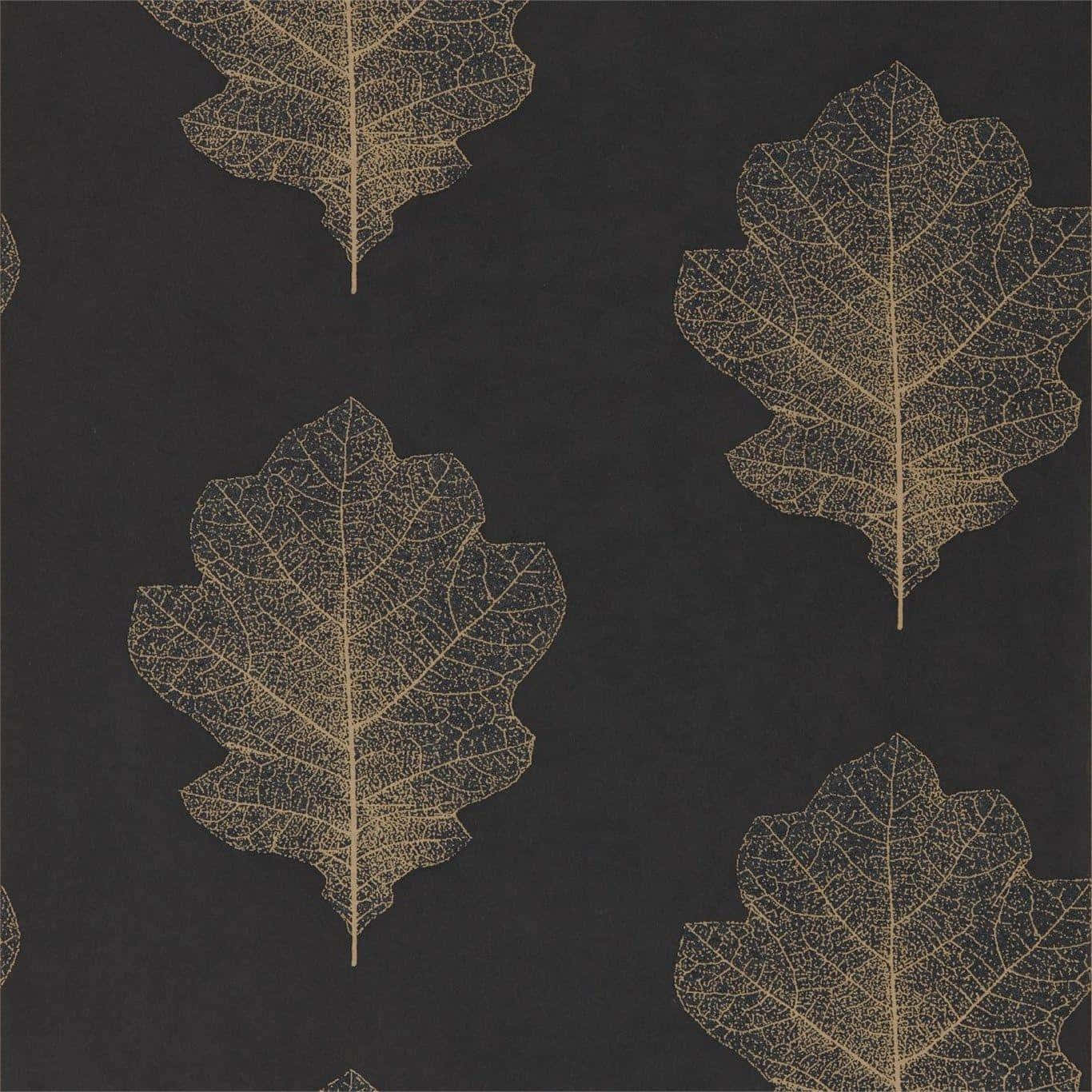 bronze, matte charcoal, golden leaf vein patterns, HD Desktop Wallpaper