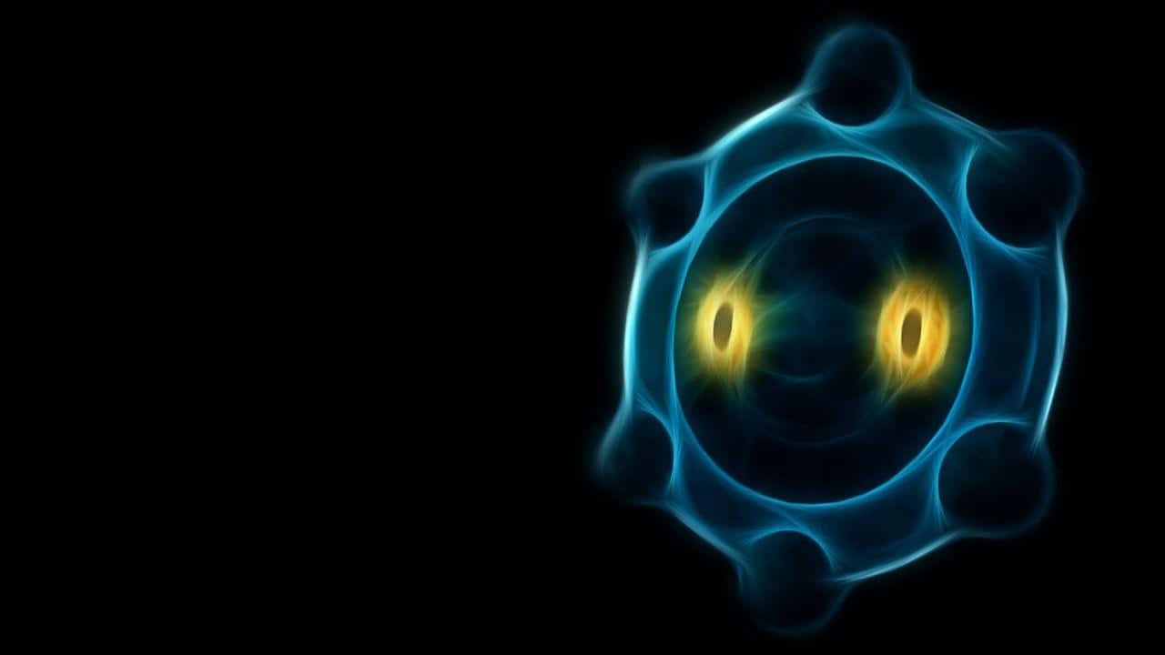 Bronzor, glowing blue, hexagonal structure, HD Desktop Wallpaper