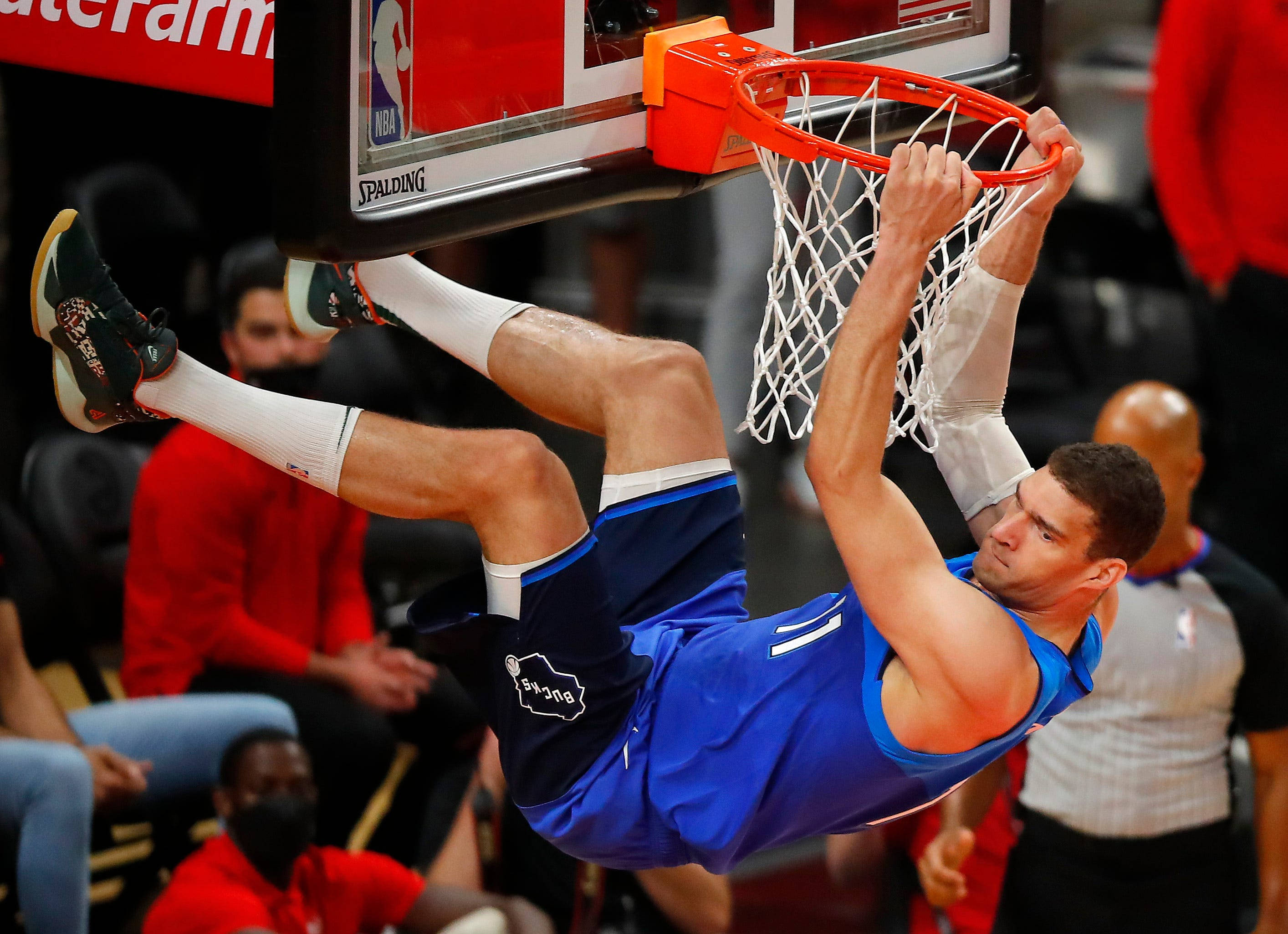 Brook Lopez, blue, hoop, 2K Desktop Wallpaper
