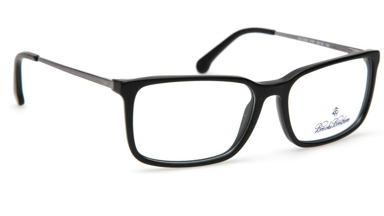 Brooks Brothers, black rectangular eyeglass frame, clear lenses, HD Desktop Wallpaper