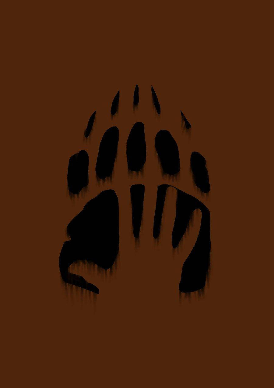 Brother Bear, paw print, dripping ink effect, SD Phone Wallpaper