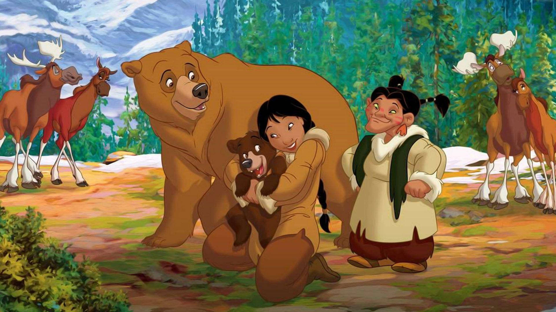Brother Bear 2, bear cub, large bear, Full HD Desktop Wallpaper