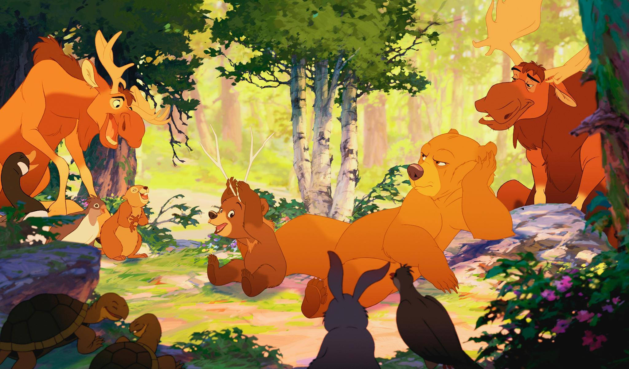 Brother Bear, bear, moose, Full HD Desktop Wallpaper