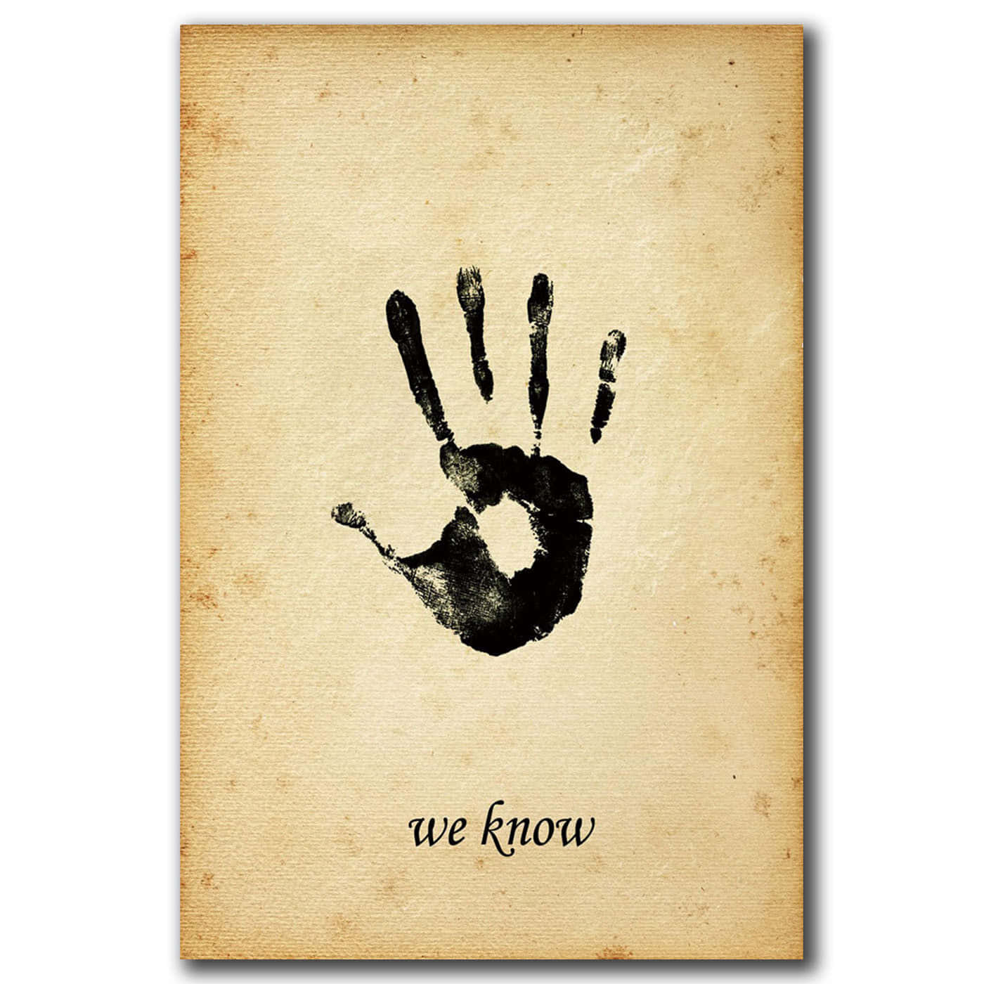 Dark Brotherhood, parchment paper, black handprint, HD Desktop Wallpaper
