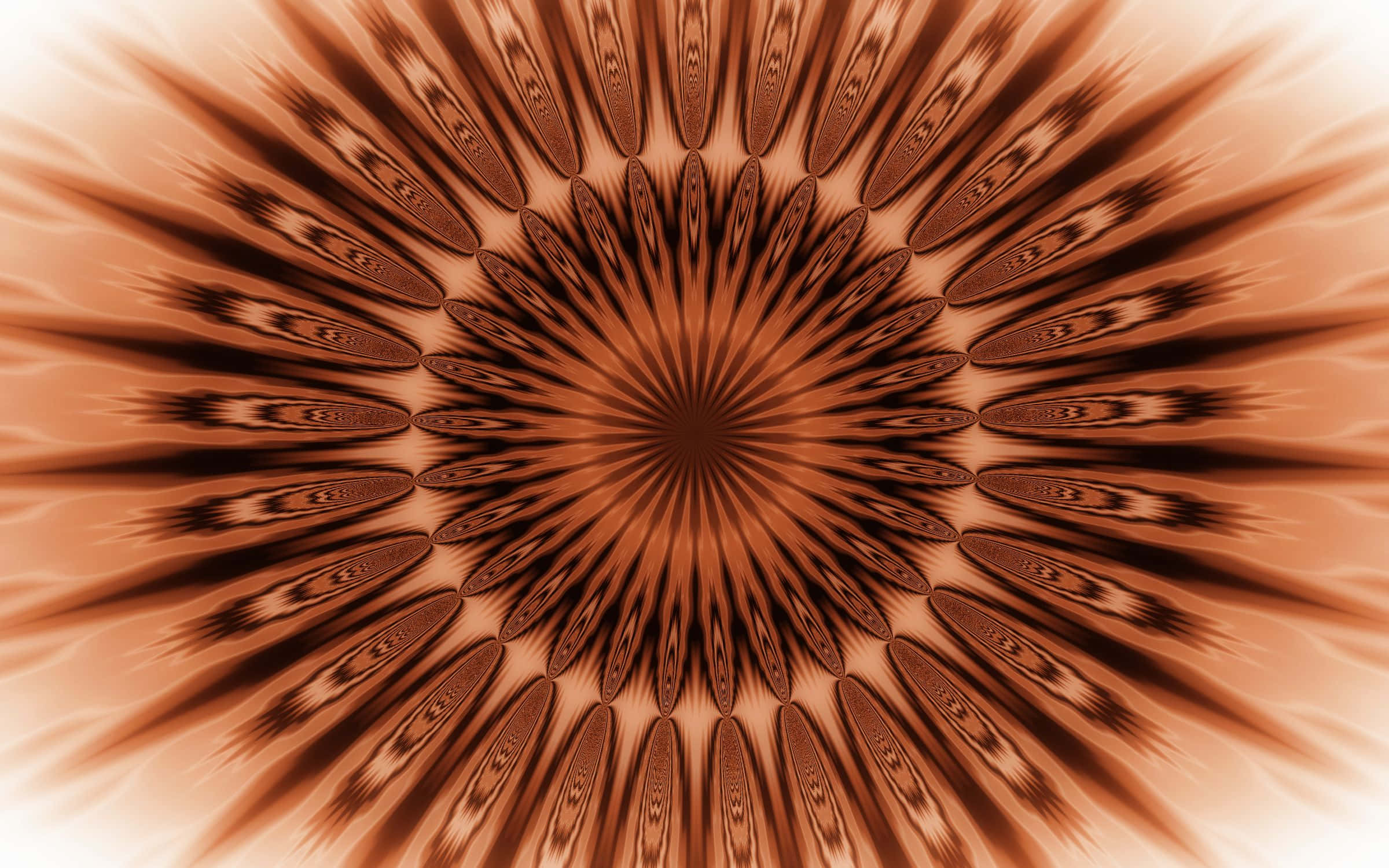brown abstract, radial fractal pattern, warm brown tones, Full HD Desktop Wallpaper