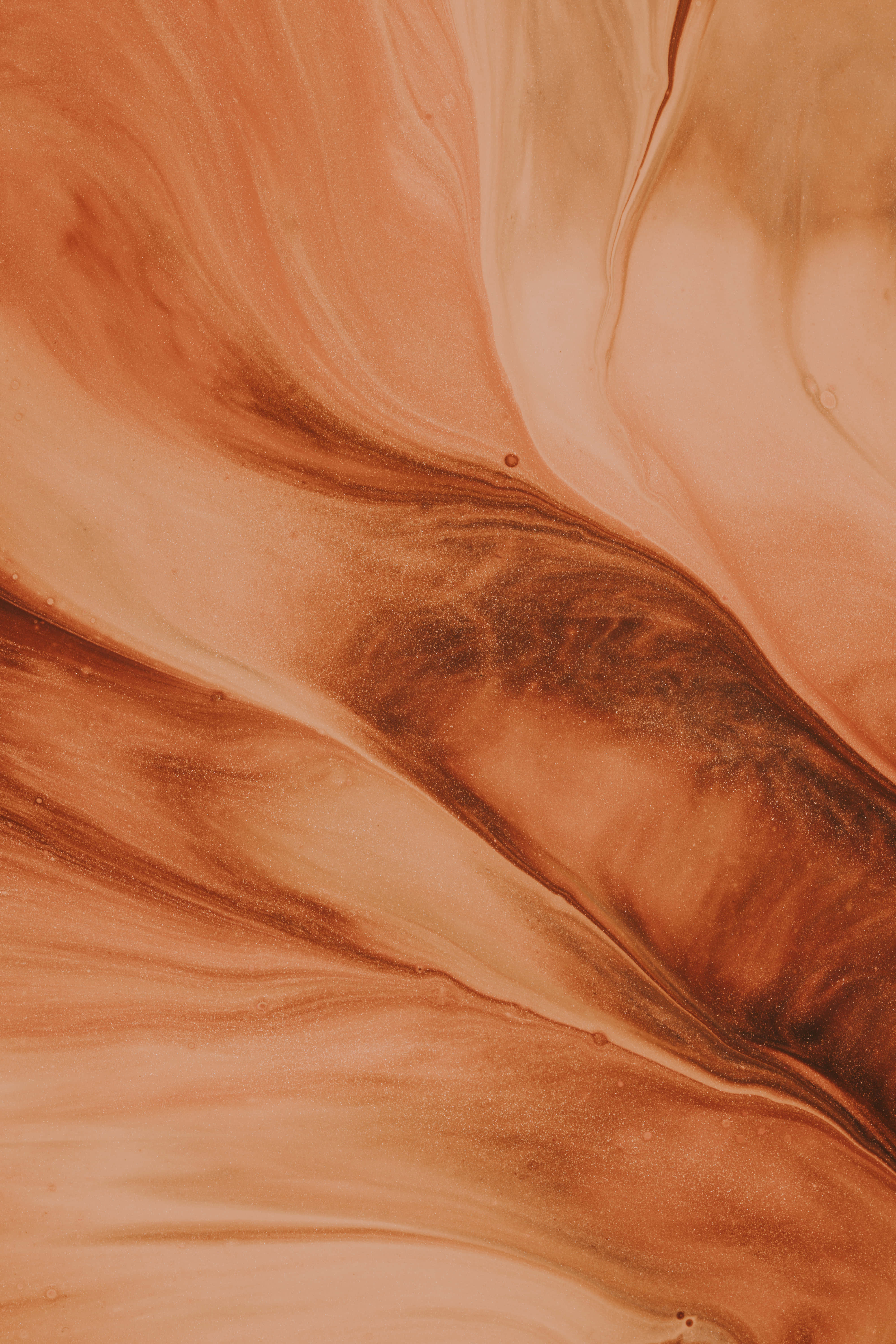 Brown Abstract, copper, beige, 5K Phone Wallpaper