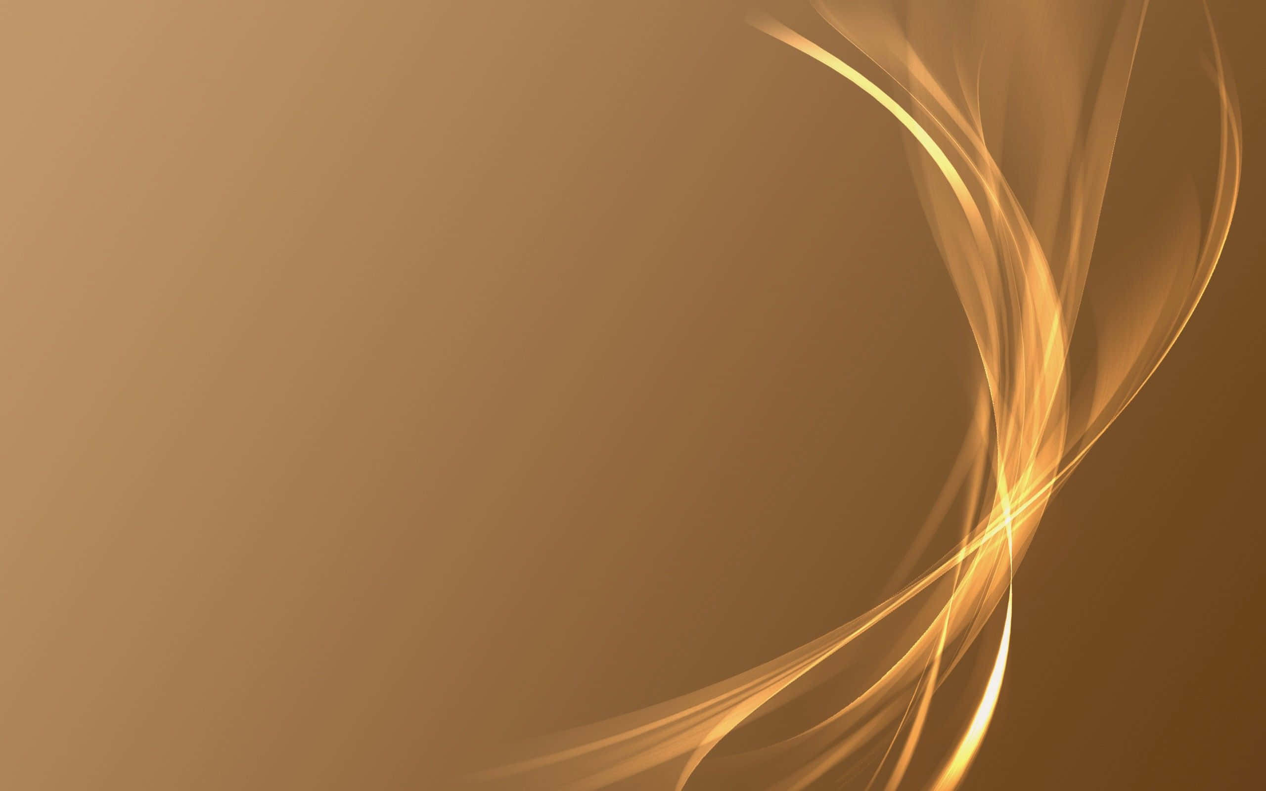 brown abstract, golden glowing ribbons, warm gradient background, 2K Desktop Wallpaper