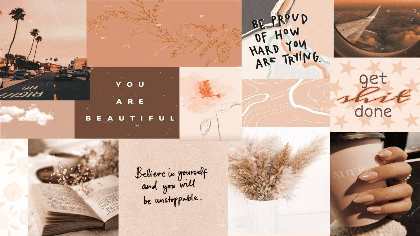 brown, cream, collage, HD Desktop Wallpaper