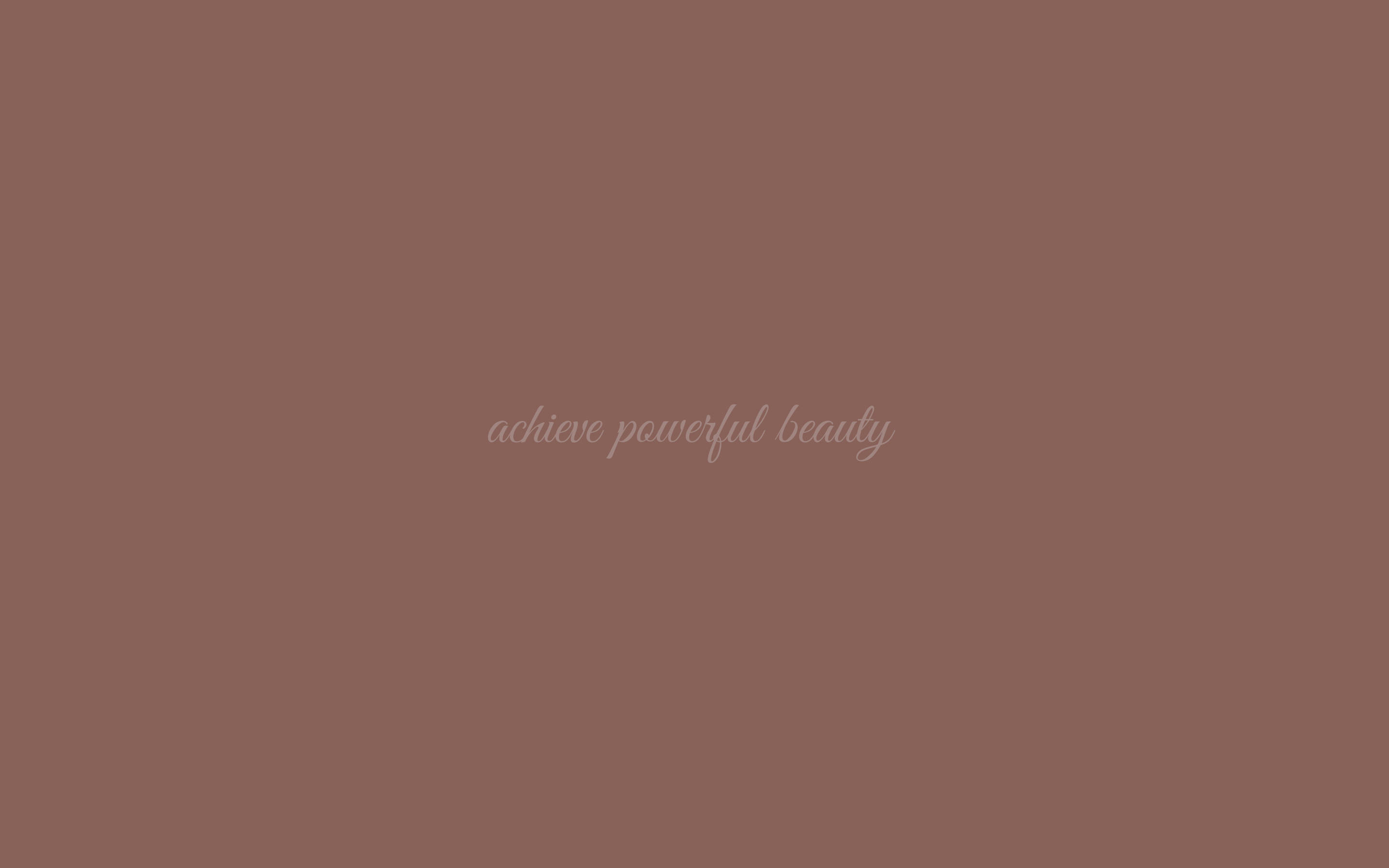Brown Aesthetic, taupe, cursive text, 2K Desktop Wallpaper