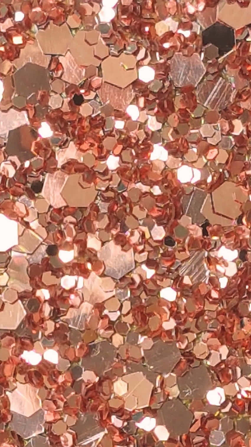 rose gold, hexagonal glitter particles, shimmering, HD Phone Wallpaper