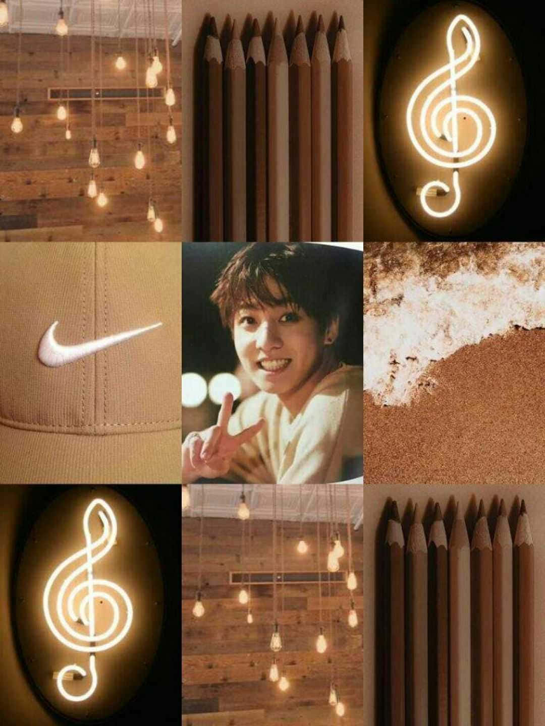 Edison bulbs, wood walls, neon treble clefs, HD Phone Wallpaper