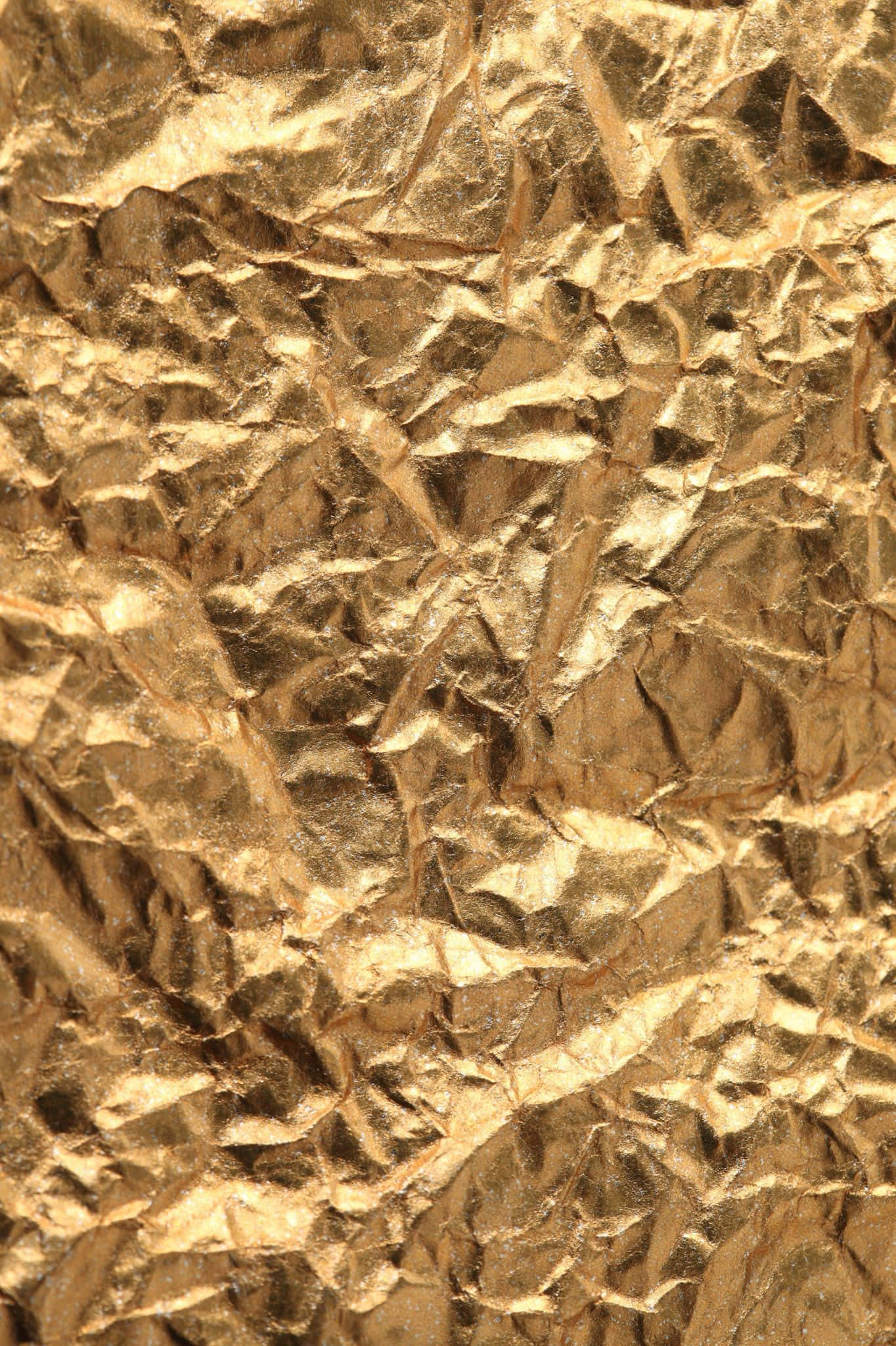 golden foil, textured ridges, reflective highlights, Full HD Phone Wallpaper
