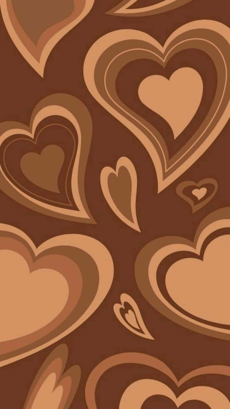 brown, gold, retro pattern, HD Phone Wallpaper