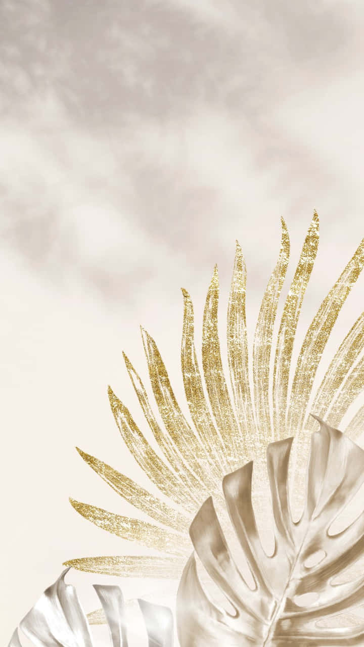 gold leaf, cloudy sky, golden, HD Phone Wallpaper
