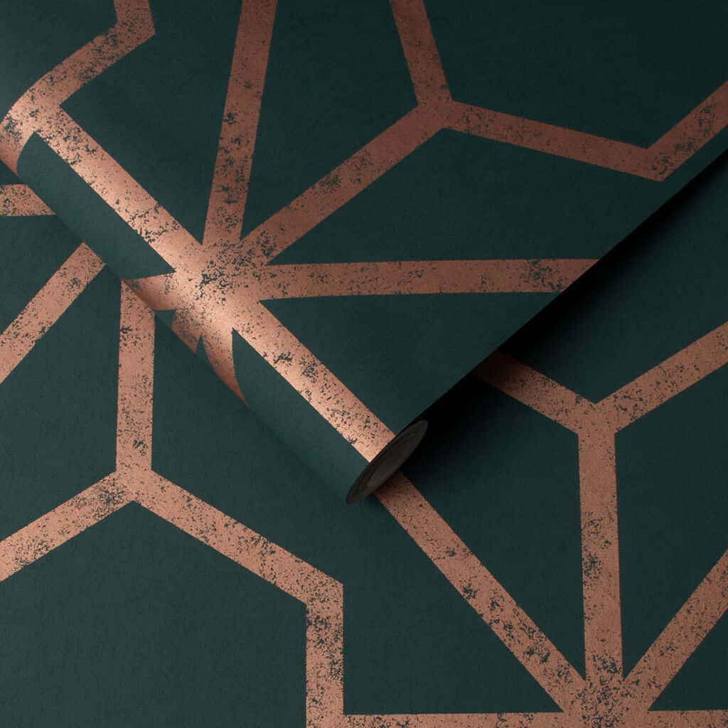 dark green, textured copper, geometric lines, SD Desktop Wallpaper