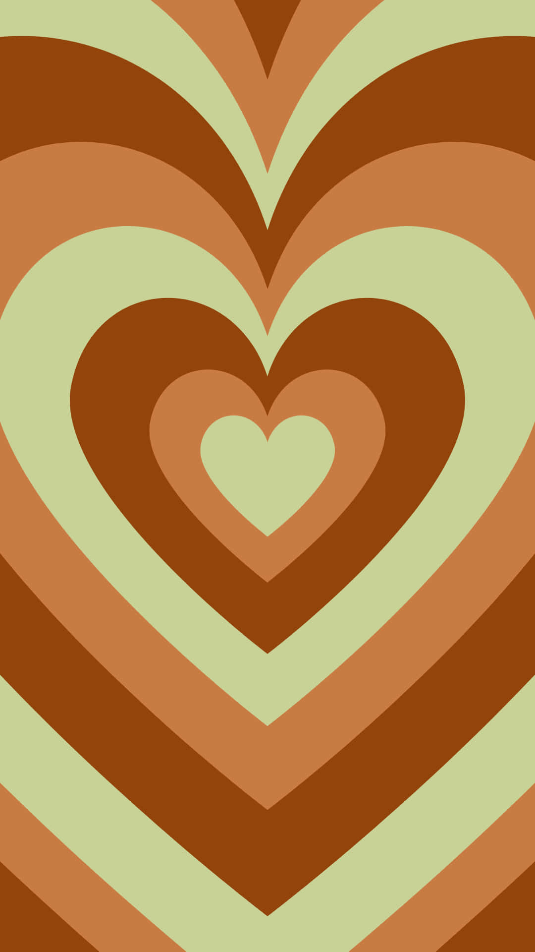 warm brown, sage green, retro geometric pattern, Full HD Phone Wallpaper