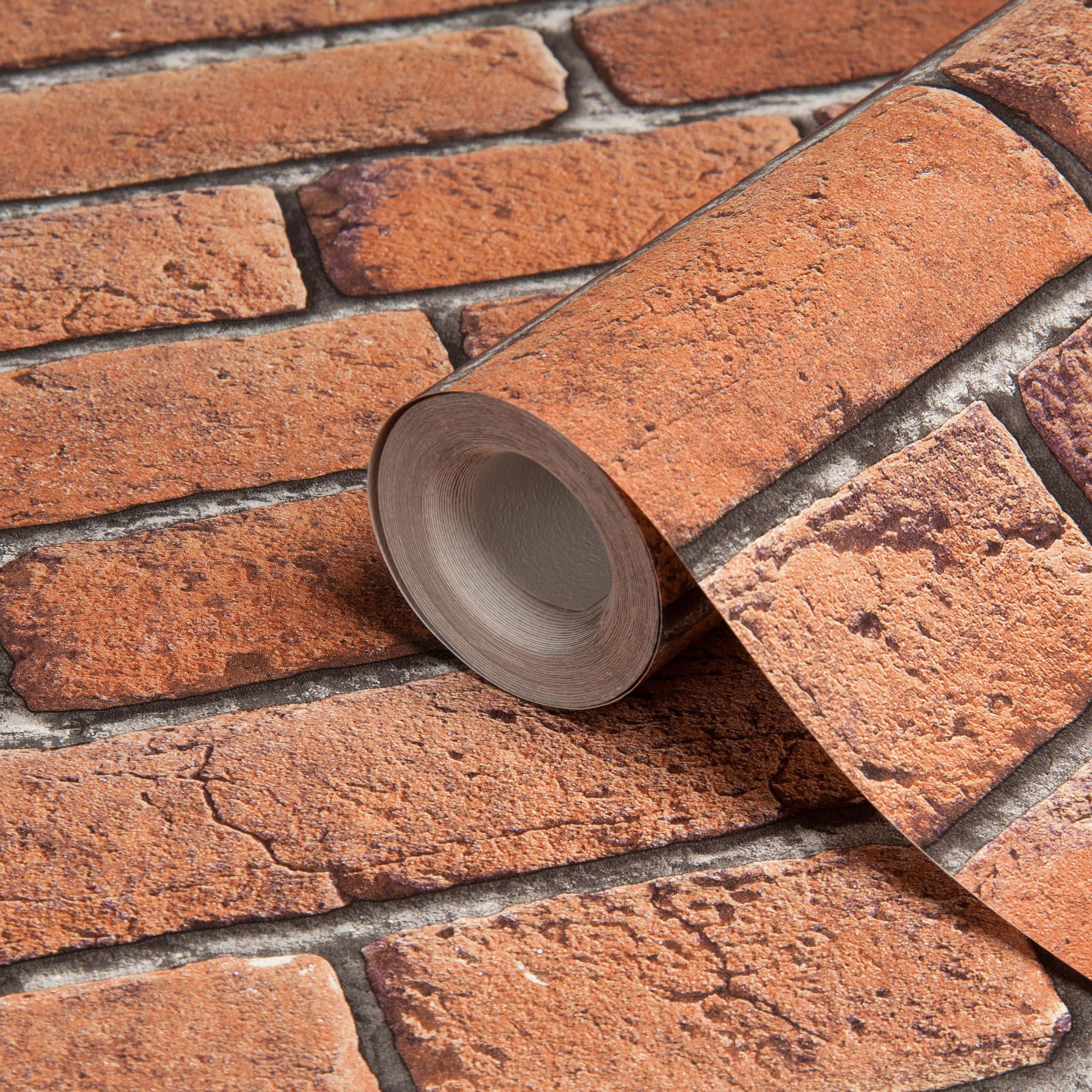 Brown Brick, red brick-patterned wallpaper, matching surface, 2K Desktop Wallpaper