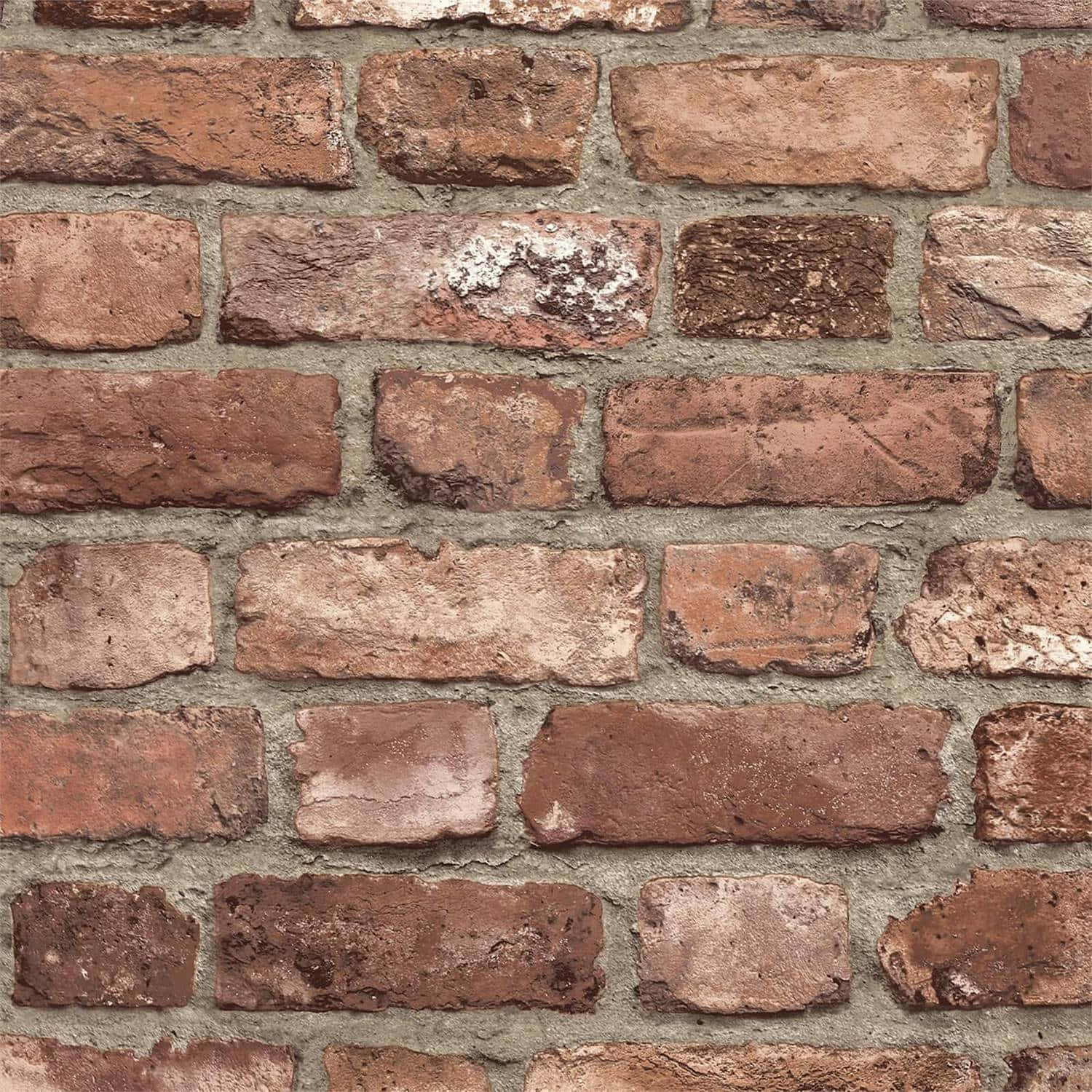 brown brick, red brick wall, gray mortar, HD Desktop Wallpaper