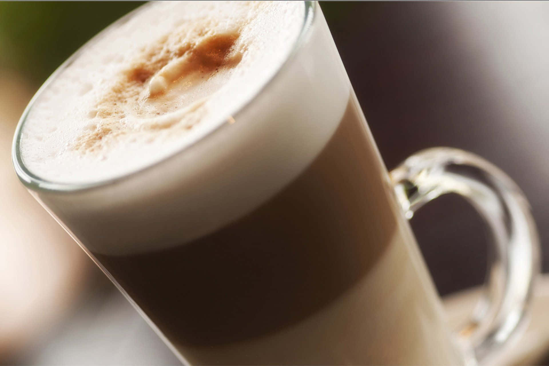 Brown Caramel, glass mug, layered coffee, Full HD Desktop Wallpaper