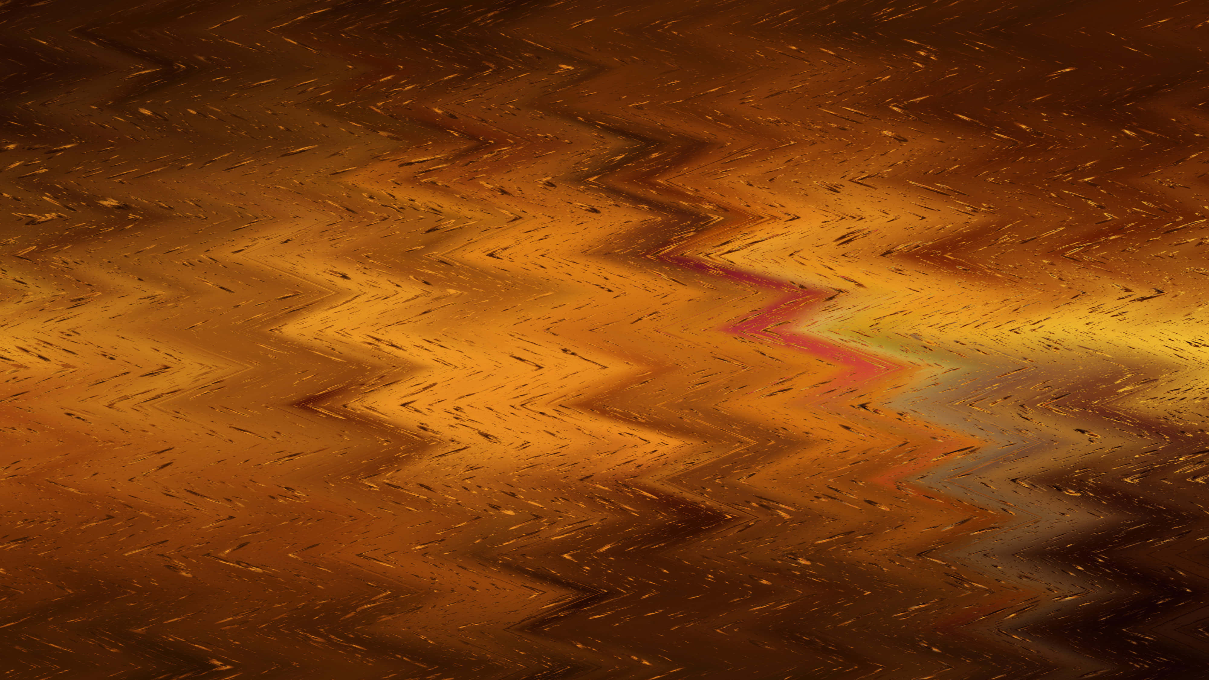 Brown Caramel, golden zigzags, rainbow streak, 4K Desktop Wallpaper