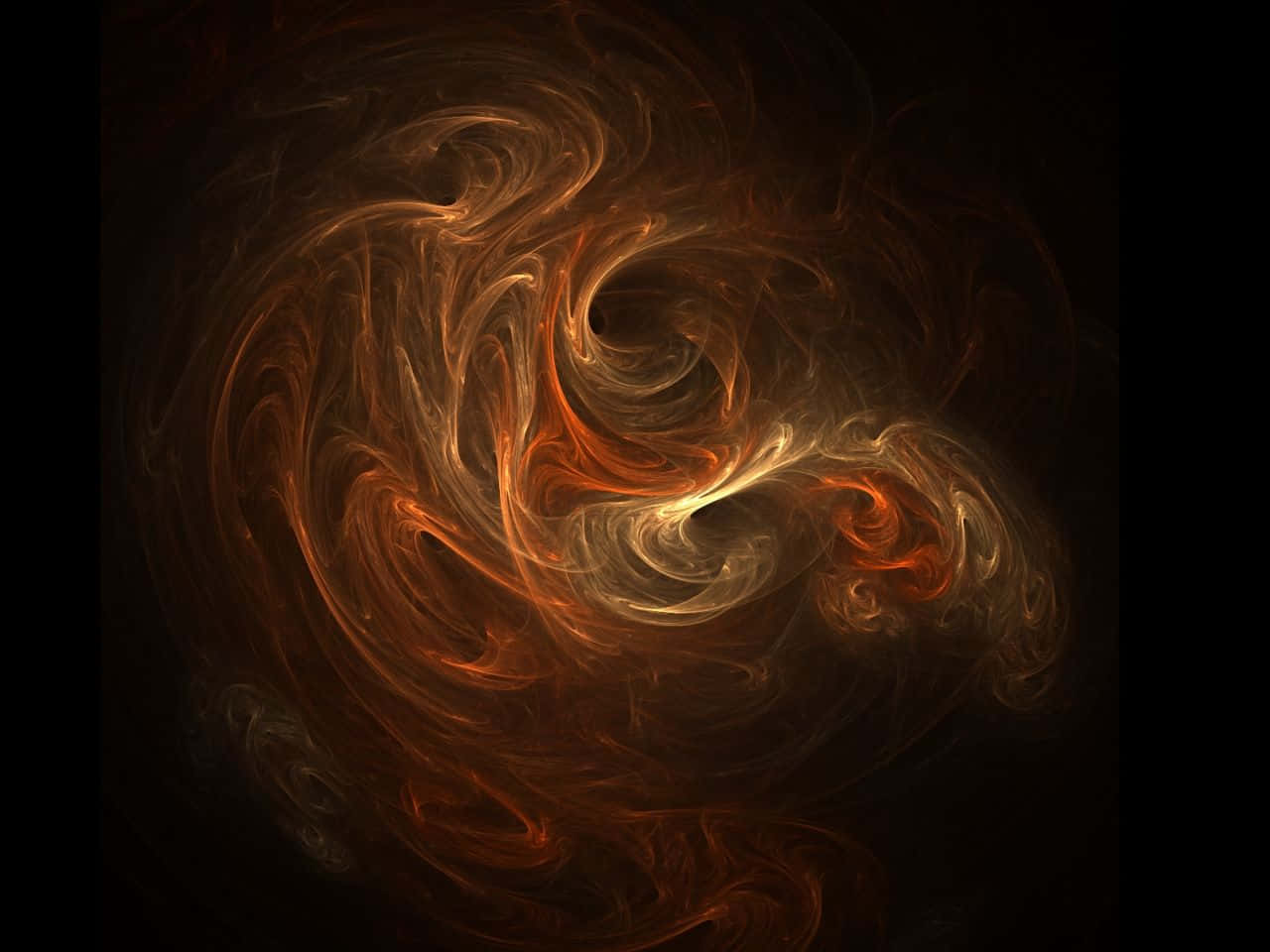 Brown Caramel, fractal patterns, fiery orange, HD Desktop Wallpaper