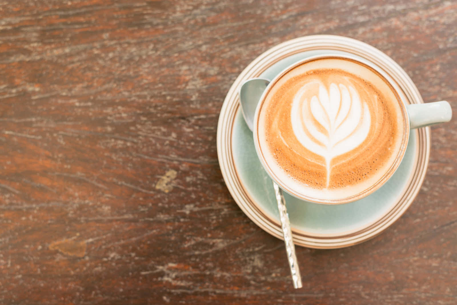 brown coffee, latte, leaf art, HD Desktop Wallpaper