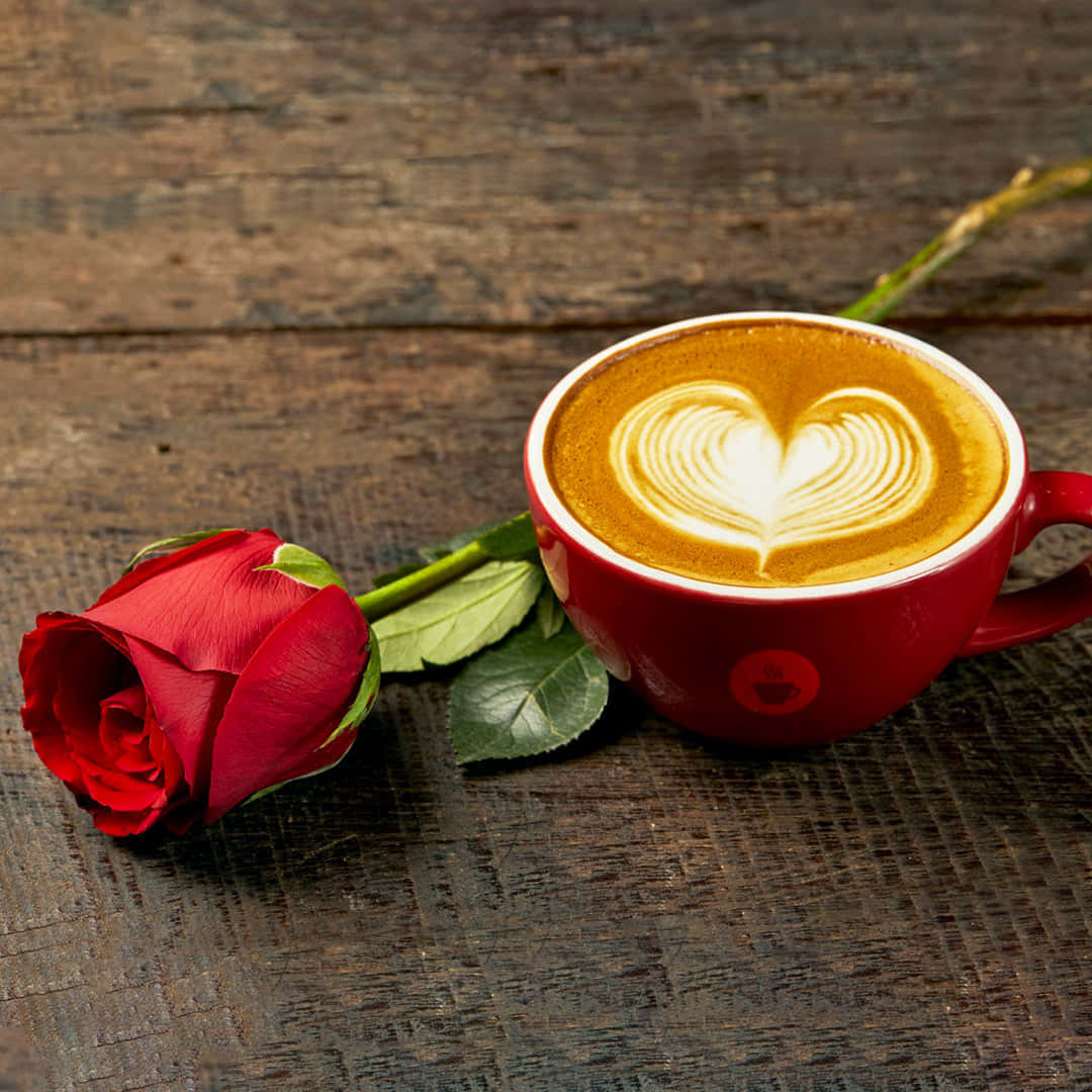 brown coffee, white mug, red cup, SD Desktop Wallpaper