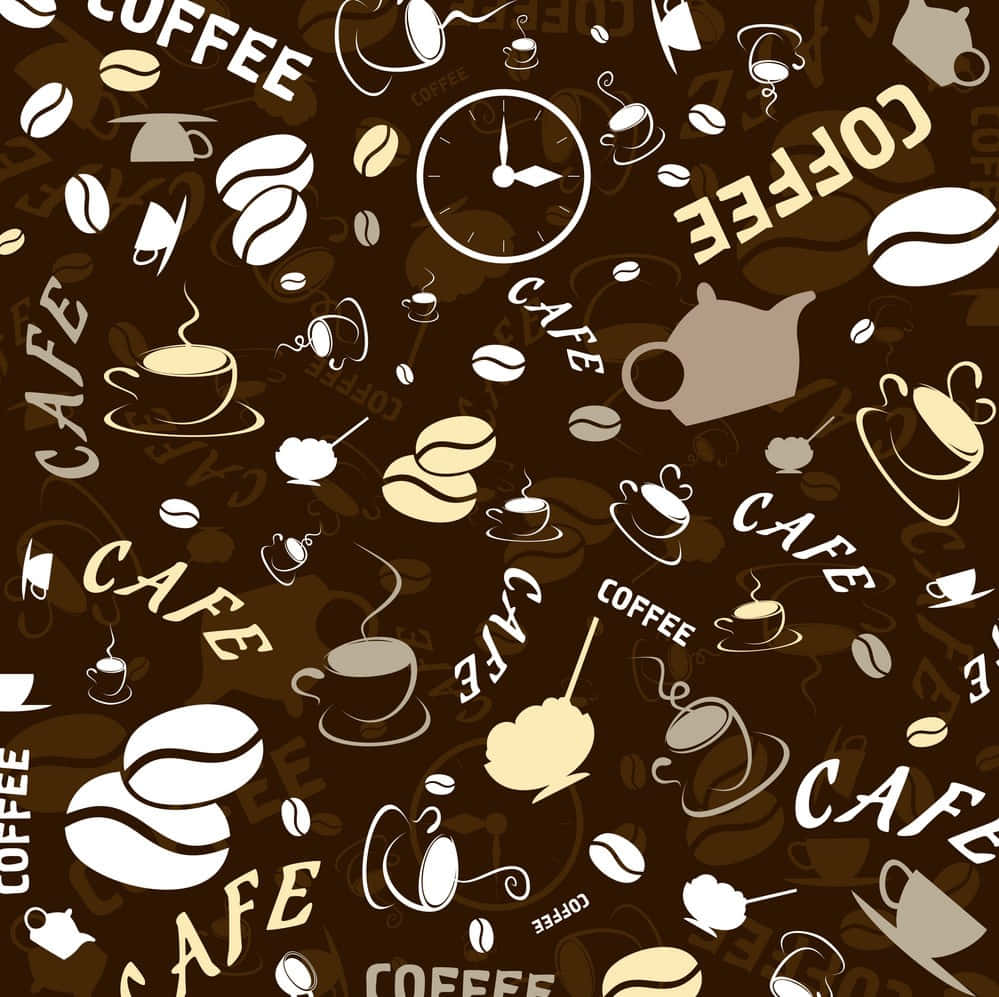 brown coffee, cozy cafe, white coffee beans, SD Desktop Wallpaper