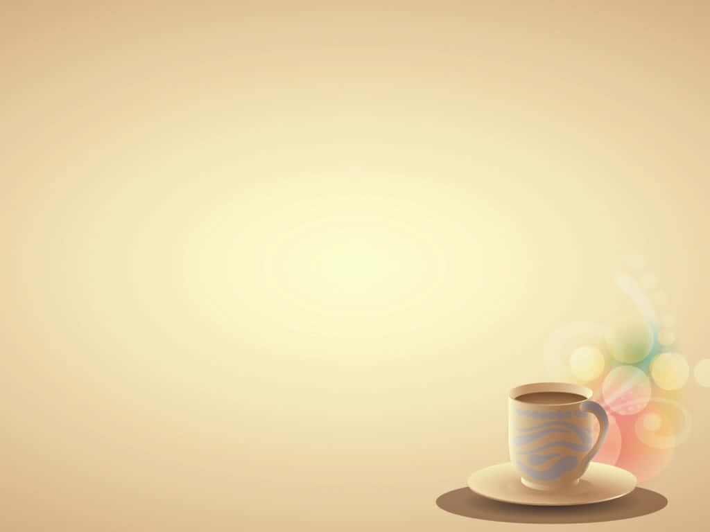 brown coffee, blue pattern, saucer, SD Desktop Wallpaper