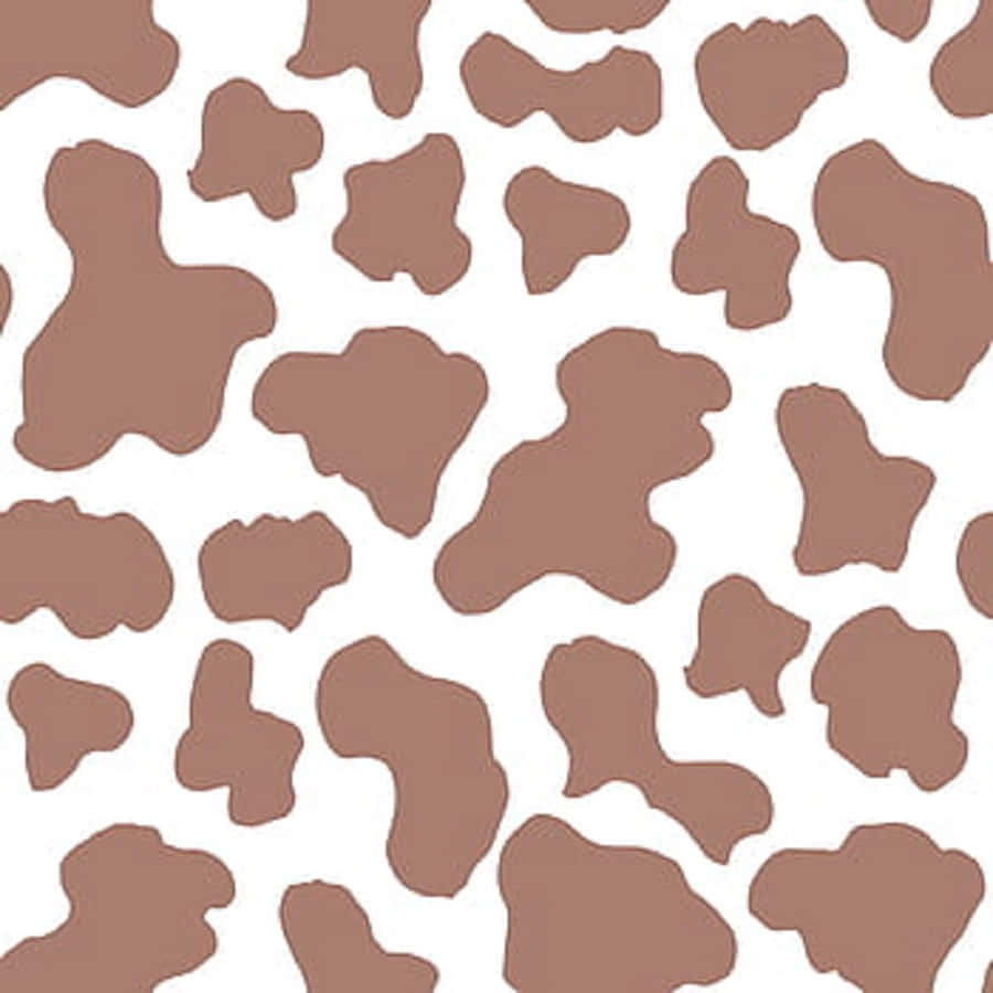 brown cow print, crisp white background, seamless pattern, SD Desktop Wallpaper