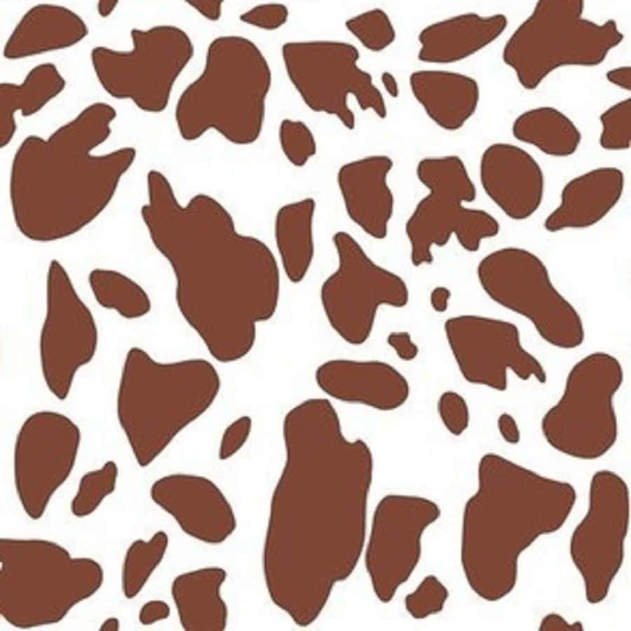 Brown Cow Print, brown cow spots, clean white background, SD Desktop Wallpaper