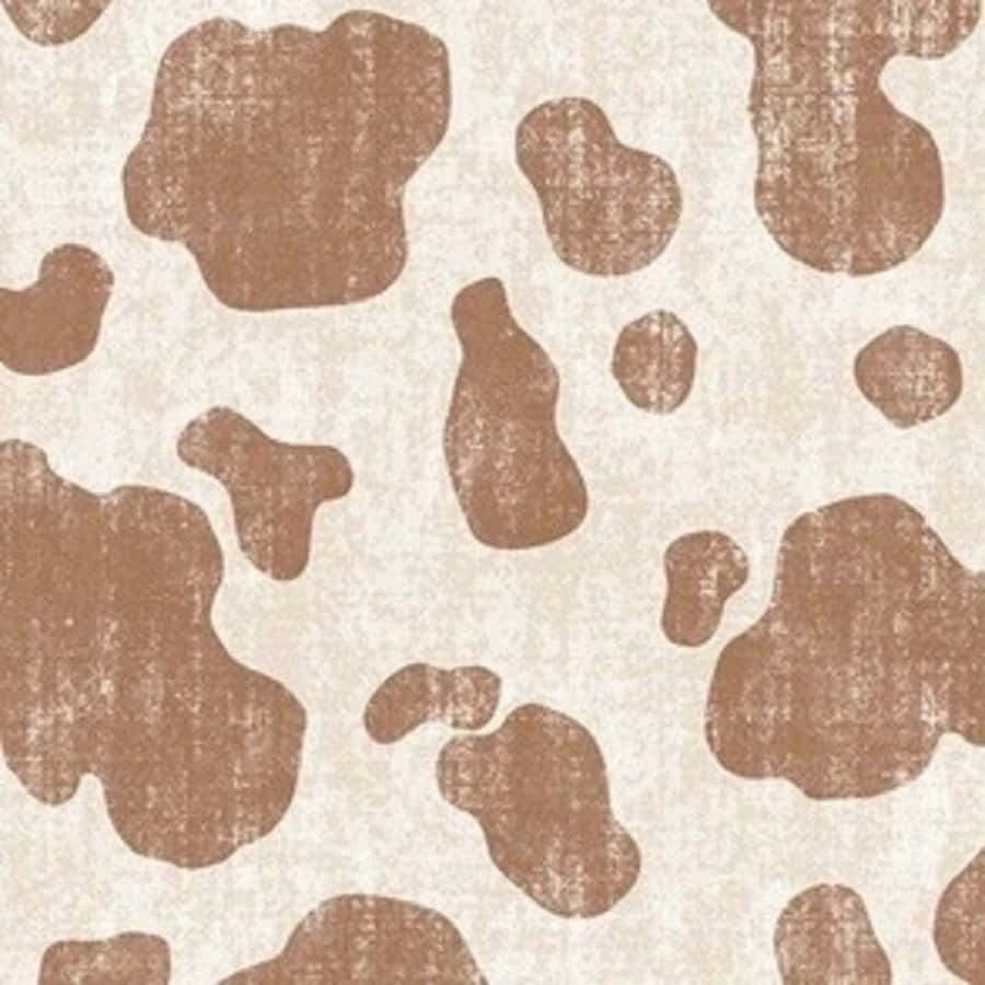 Brown Cow Print, cream background, irregular brown spots, SD Desktop Wallpaper