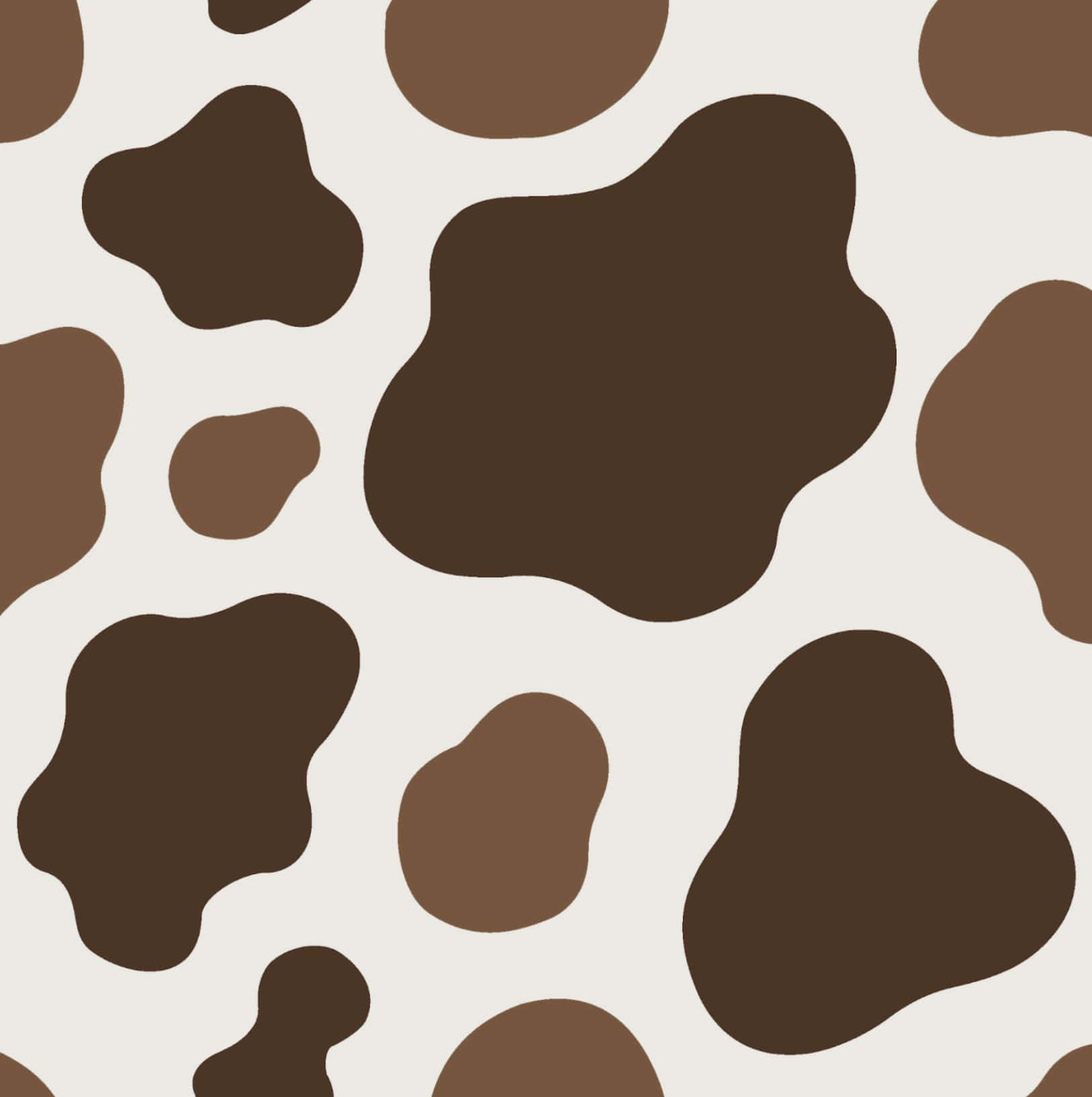 Brown Cow, creamy beige background, irregular brown spots, HD Phone Wallpaper