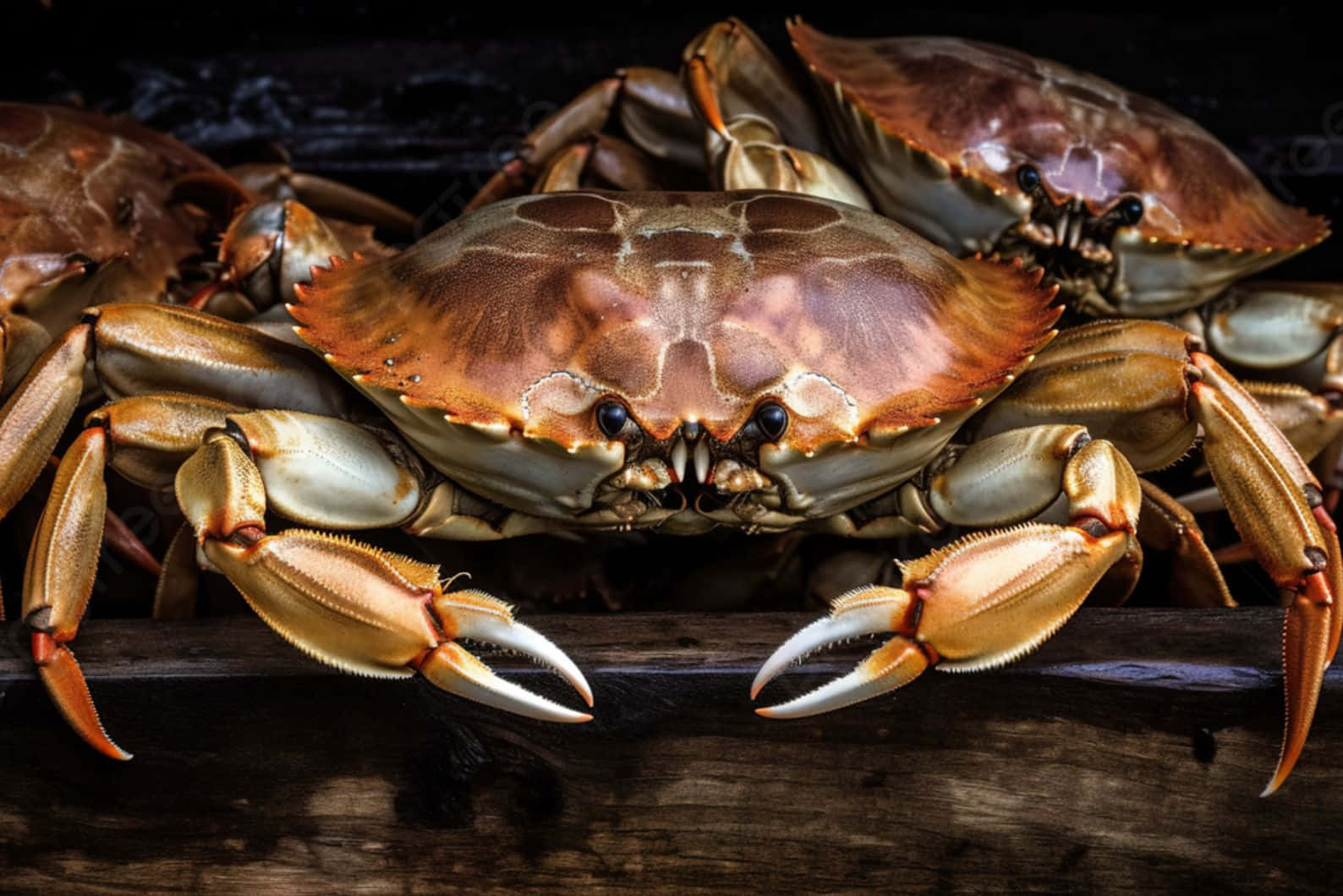 Brown Crab, textured shell, sharp claws, HD Desktop Wallpaper
