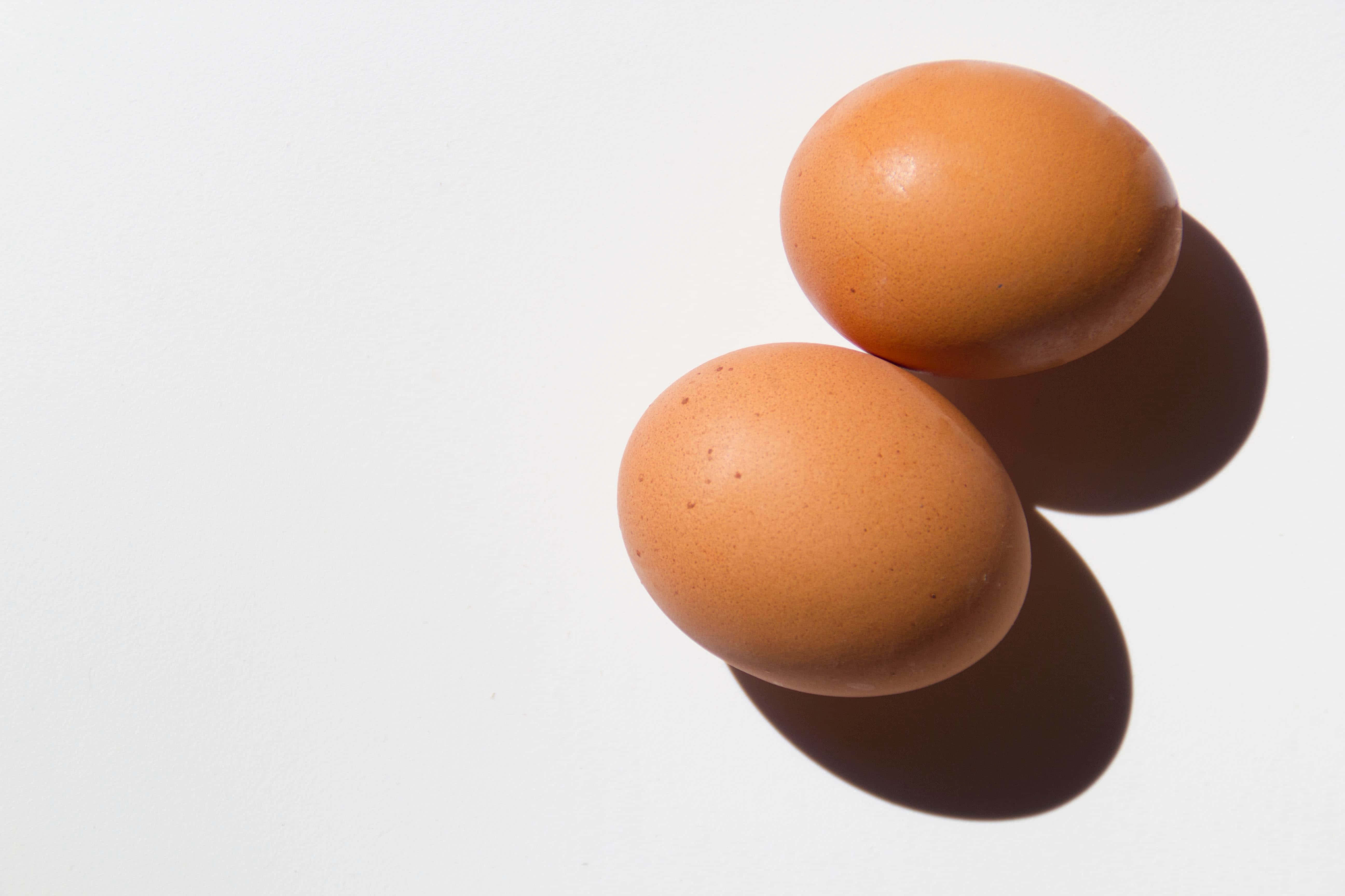 brown eggs, rustic setting, white surface, 5K Desktop Wallpaper