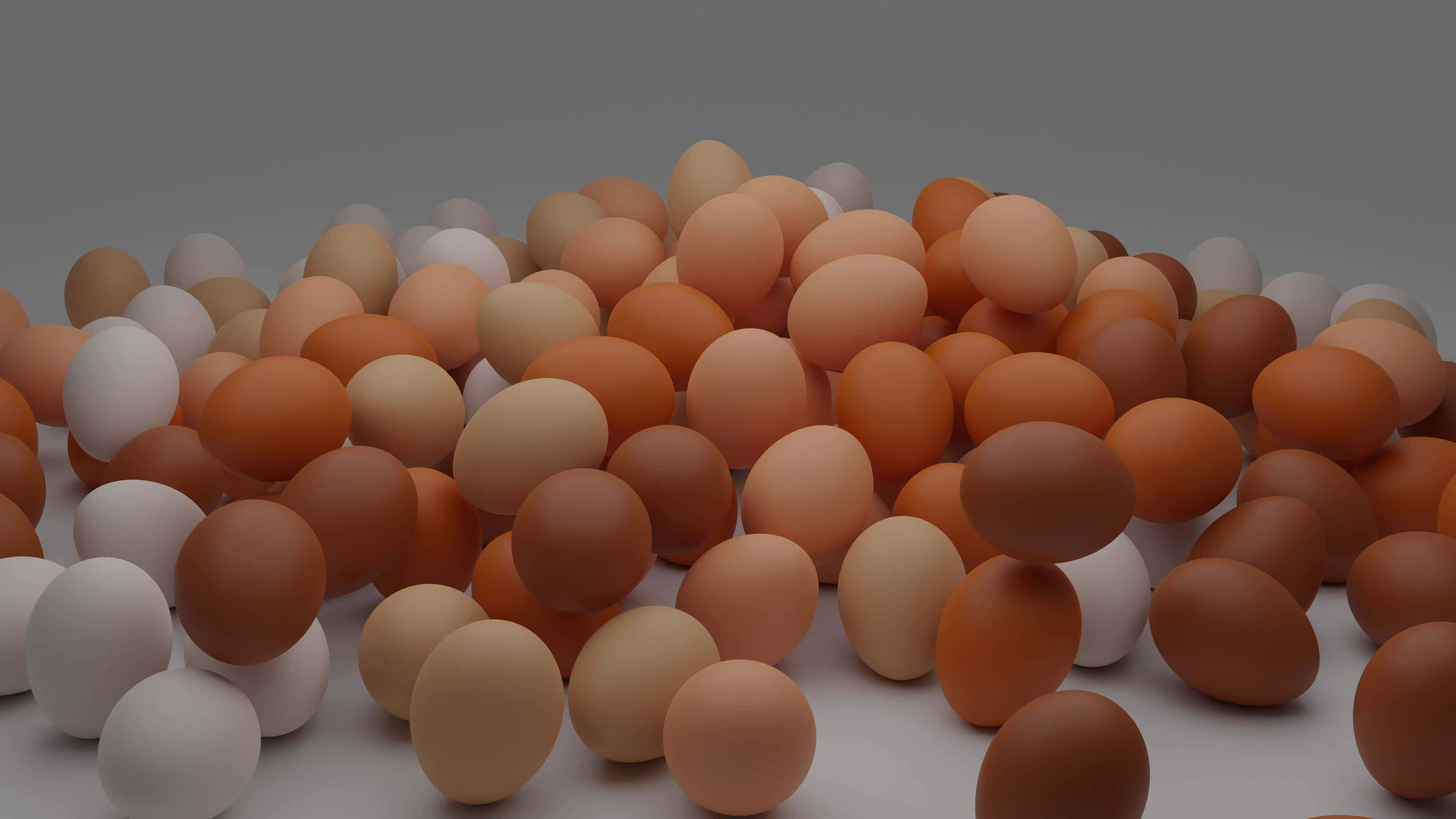 brown eggs, farm-fresh brown eggs, neutral gray surface, 4K Desktop Wallpaper
