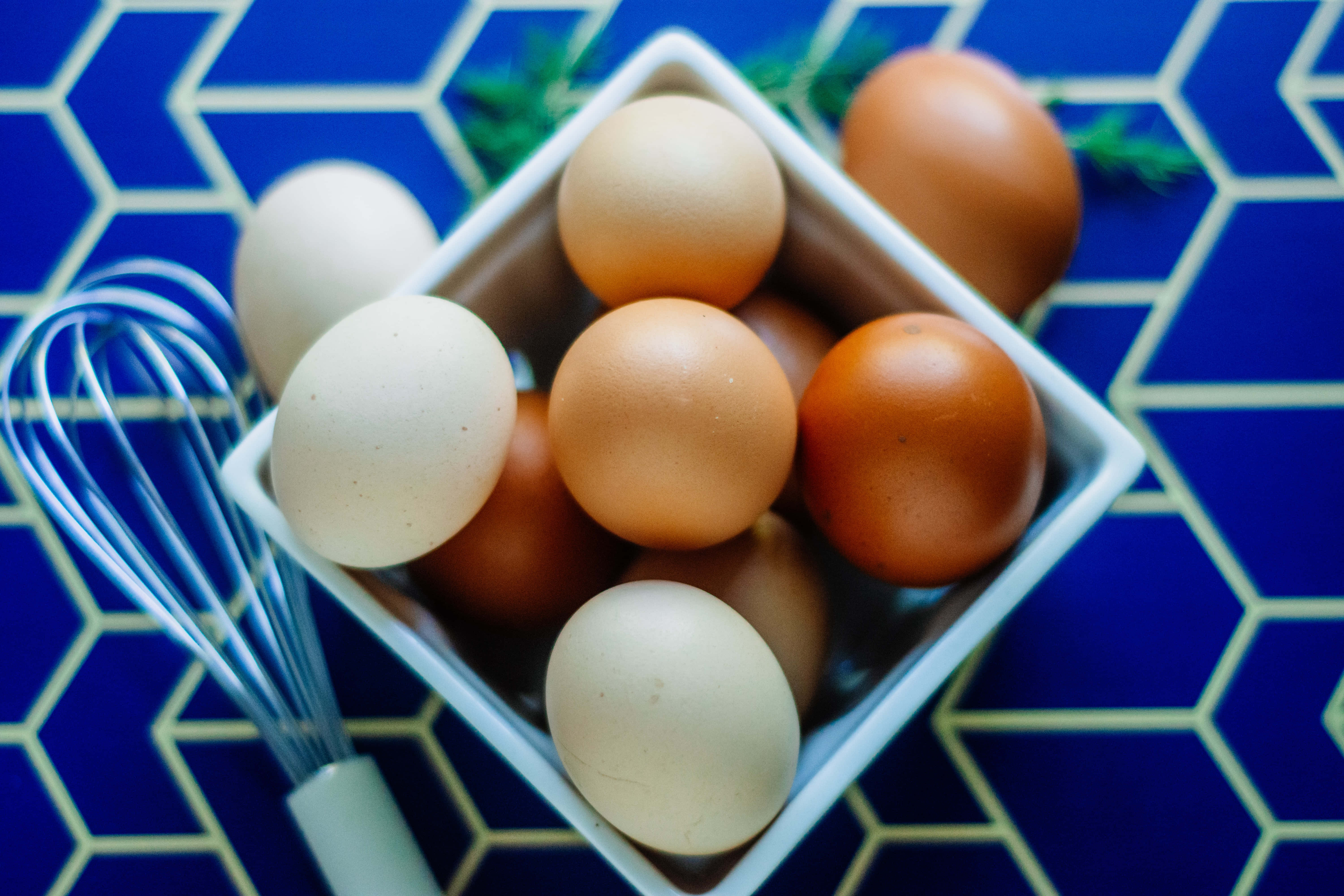 brown eggs, white bowl, rustic wooden surface, 5K Desktop Wallpaper
