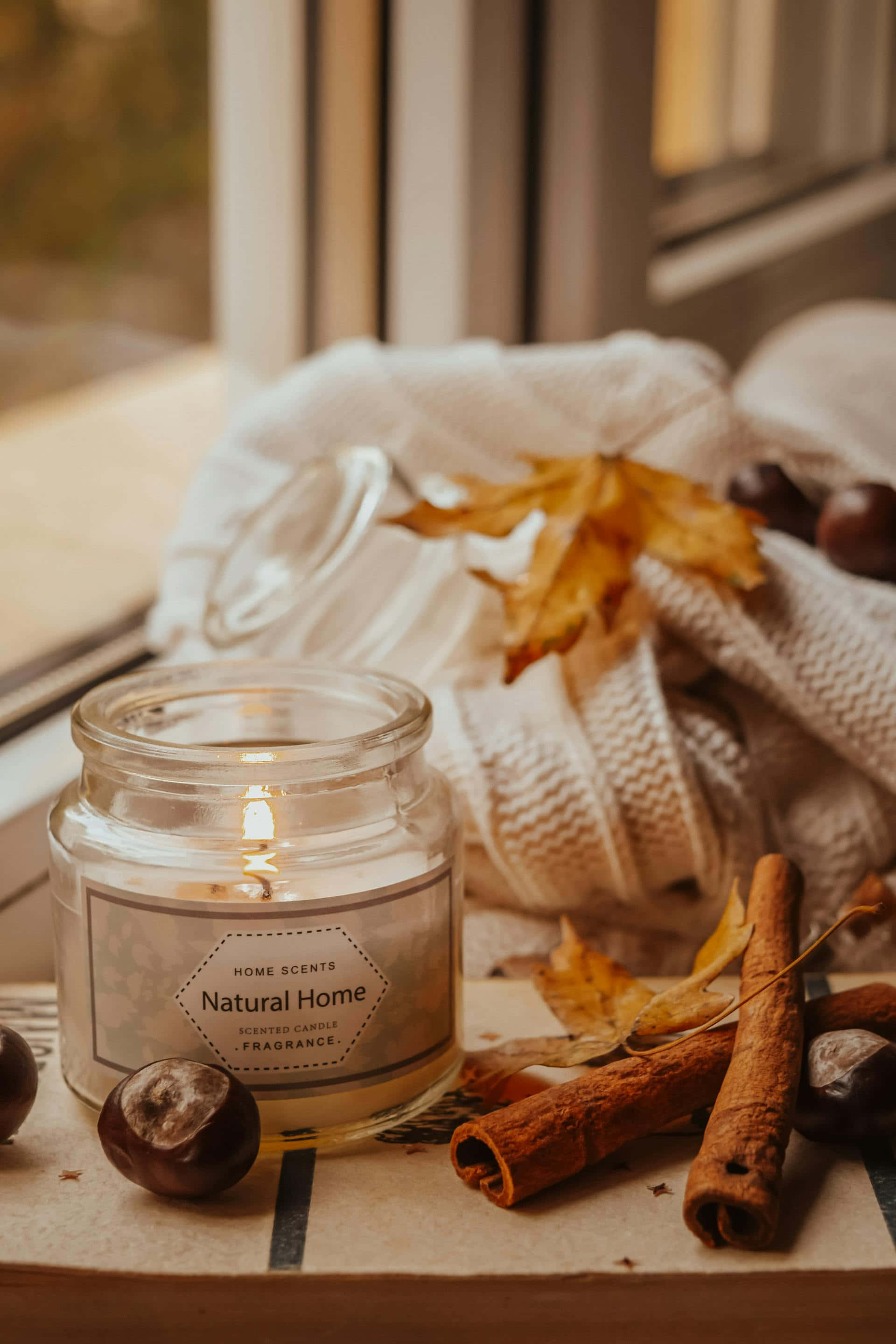 Natural Home, cinnamon sticks, chestnuts, 2K Phone Wallpaper