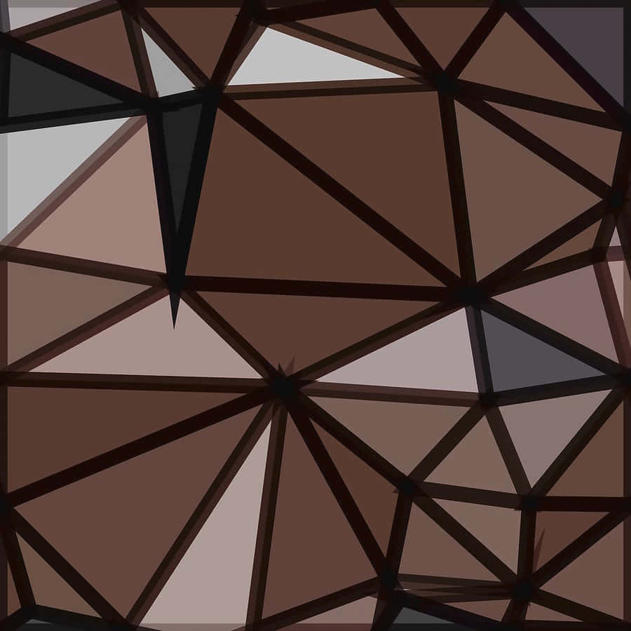 brown geometric, interconnected triangles, earthy tones, SD Desktop Wallpaper